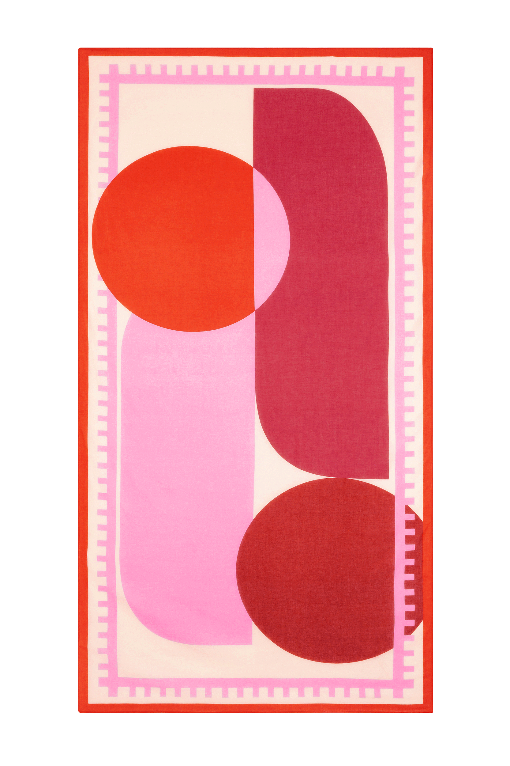 STOLE GRAPHICO PRINT - PINK