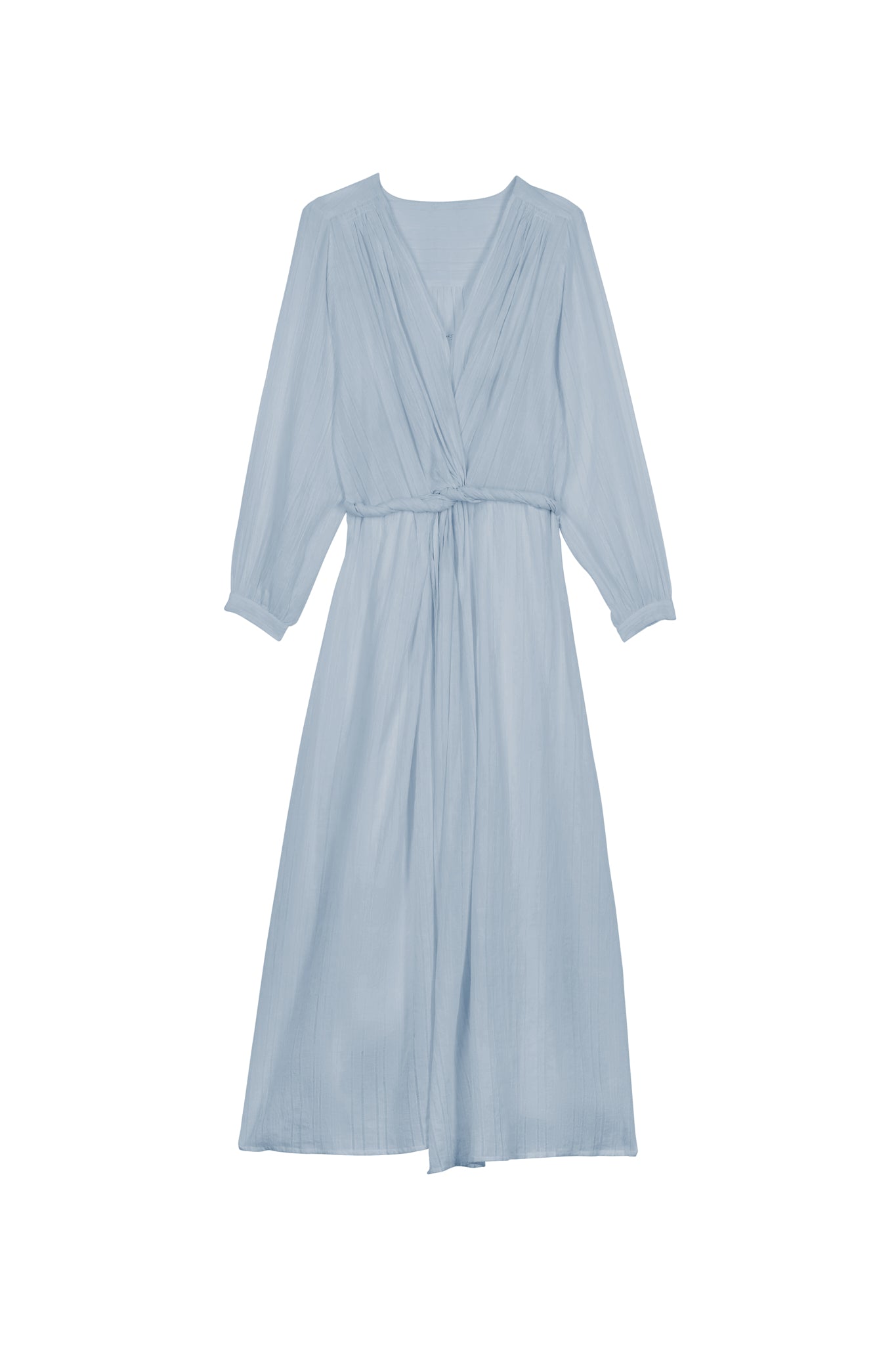 ROBE EMMANUELLE AJOUREE - MINERAL BLUE