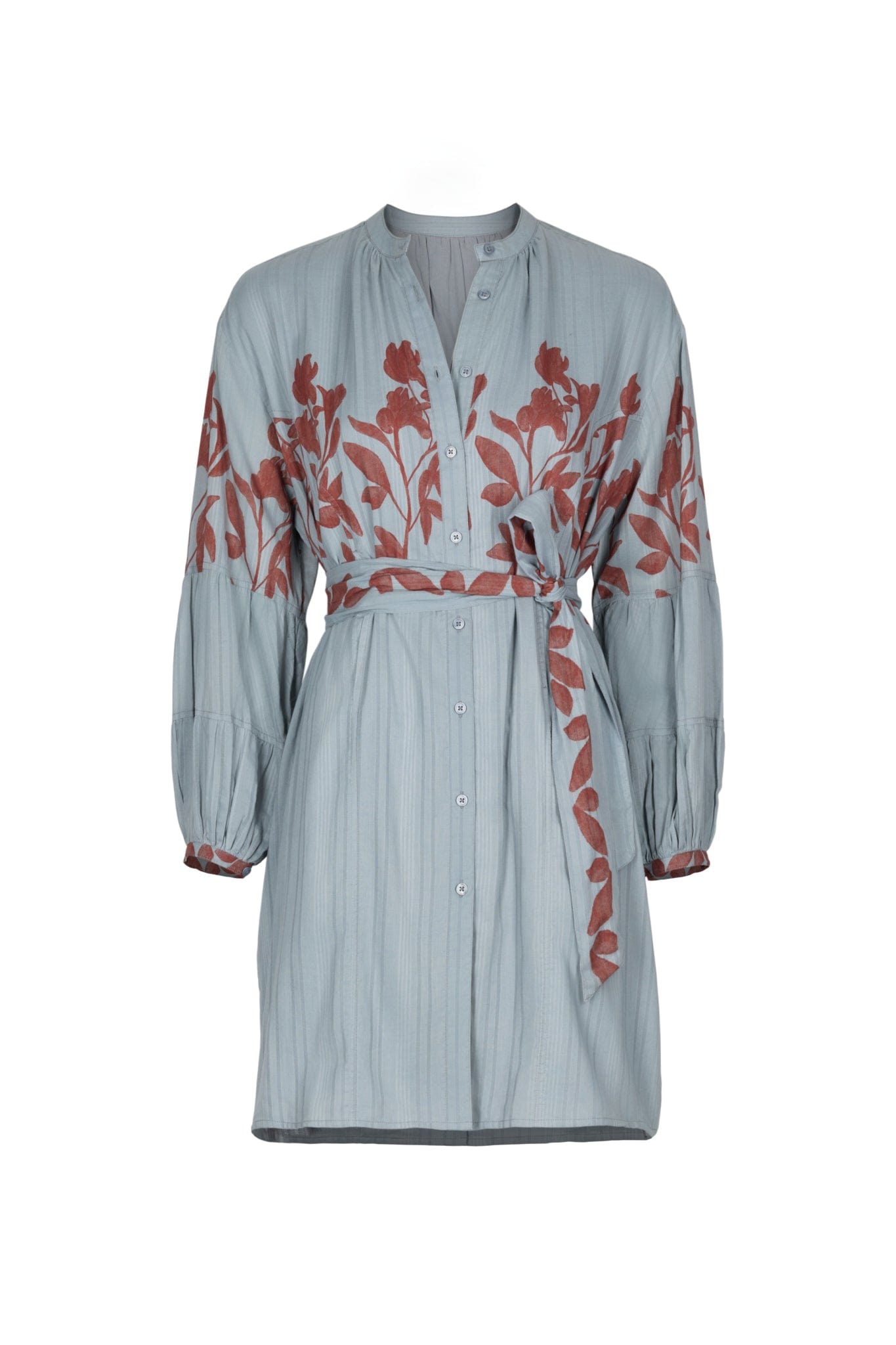 ROBE COURTE CHARLIE IMPRIME ORCHIDS - BLUE