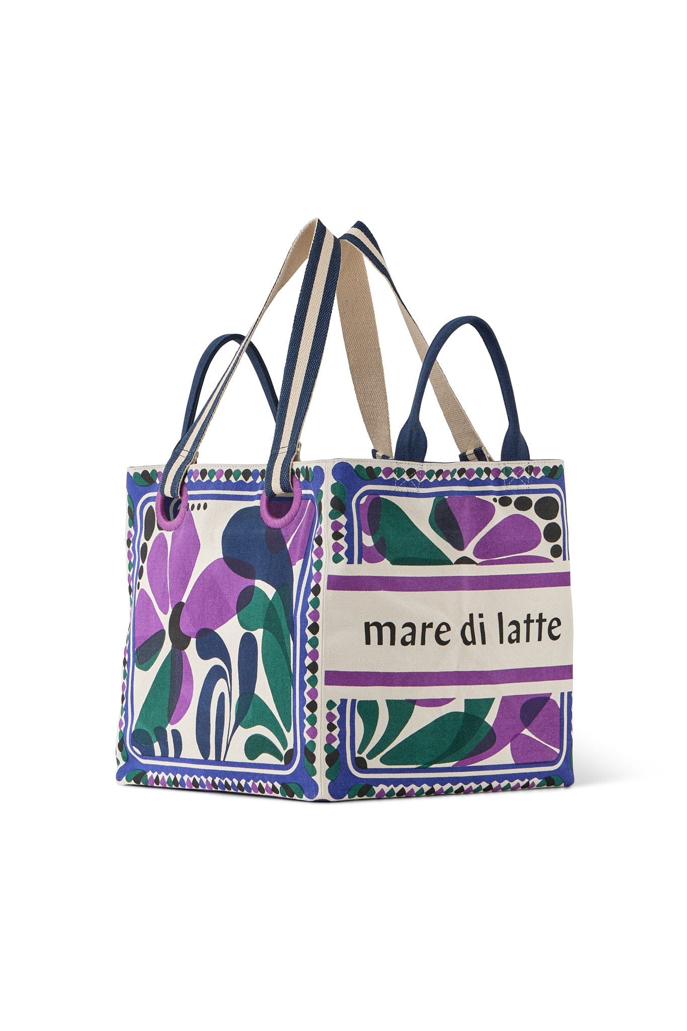 RIVIERA PRINTED CUBE BAG - PURPLE