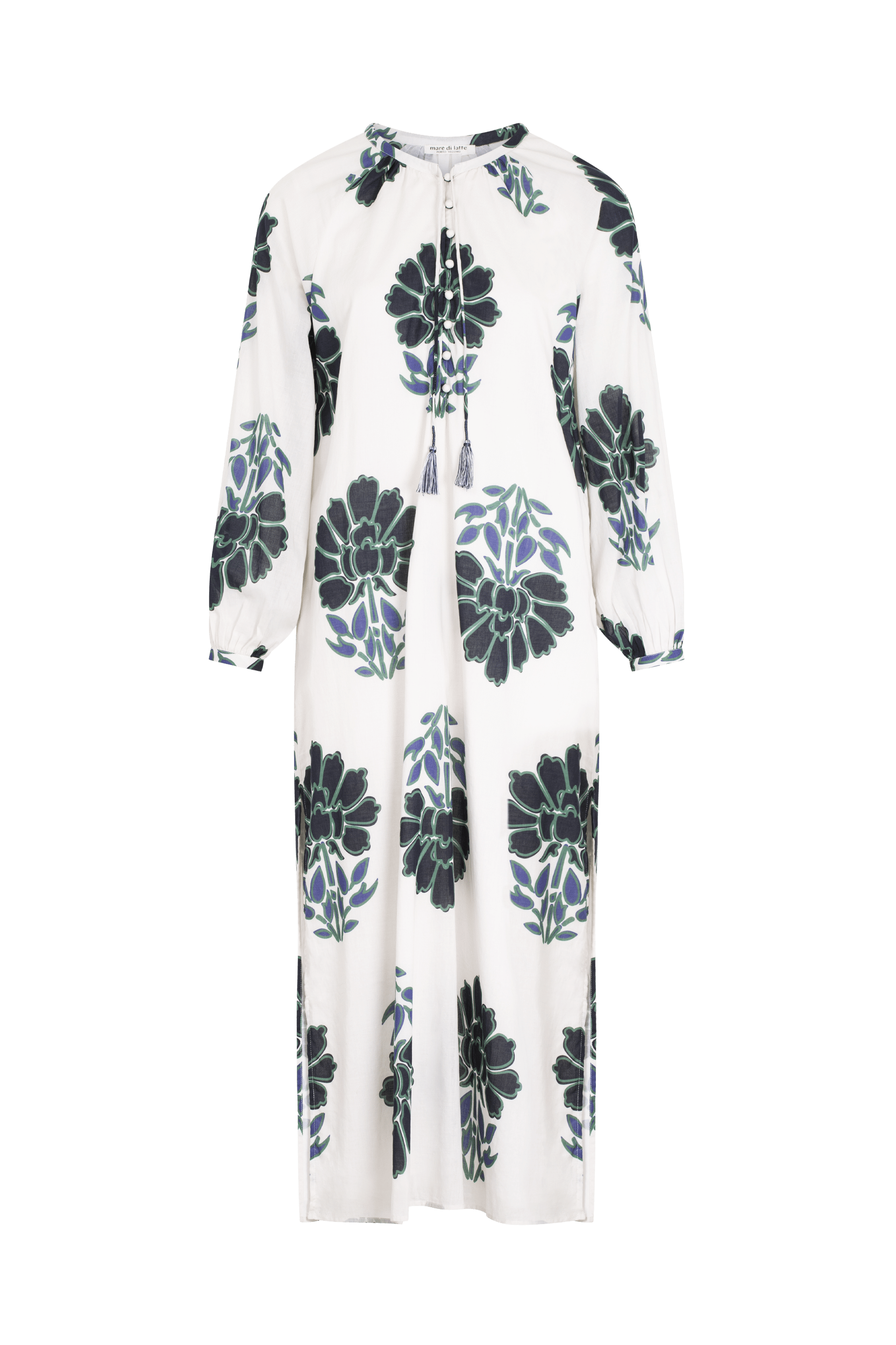 ROBE GREGORIA IMPRIME INDIAN FLOWERS - BLUE