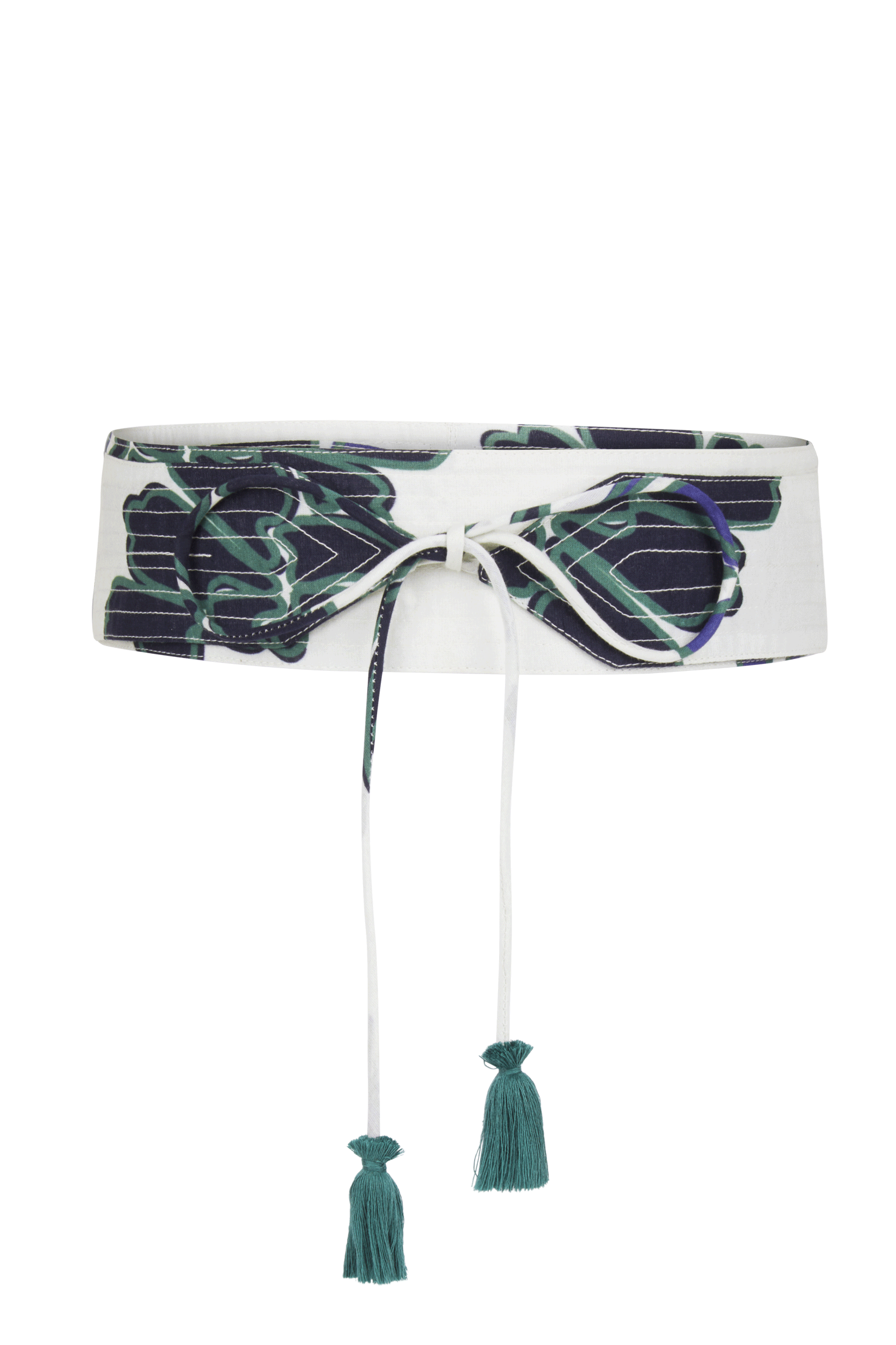 CEINTURE ANDRIA IMPRIME INDIAN FLOWERS - BLUE