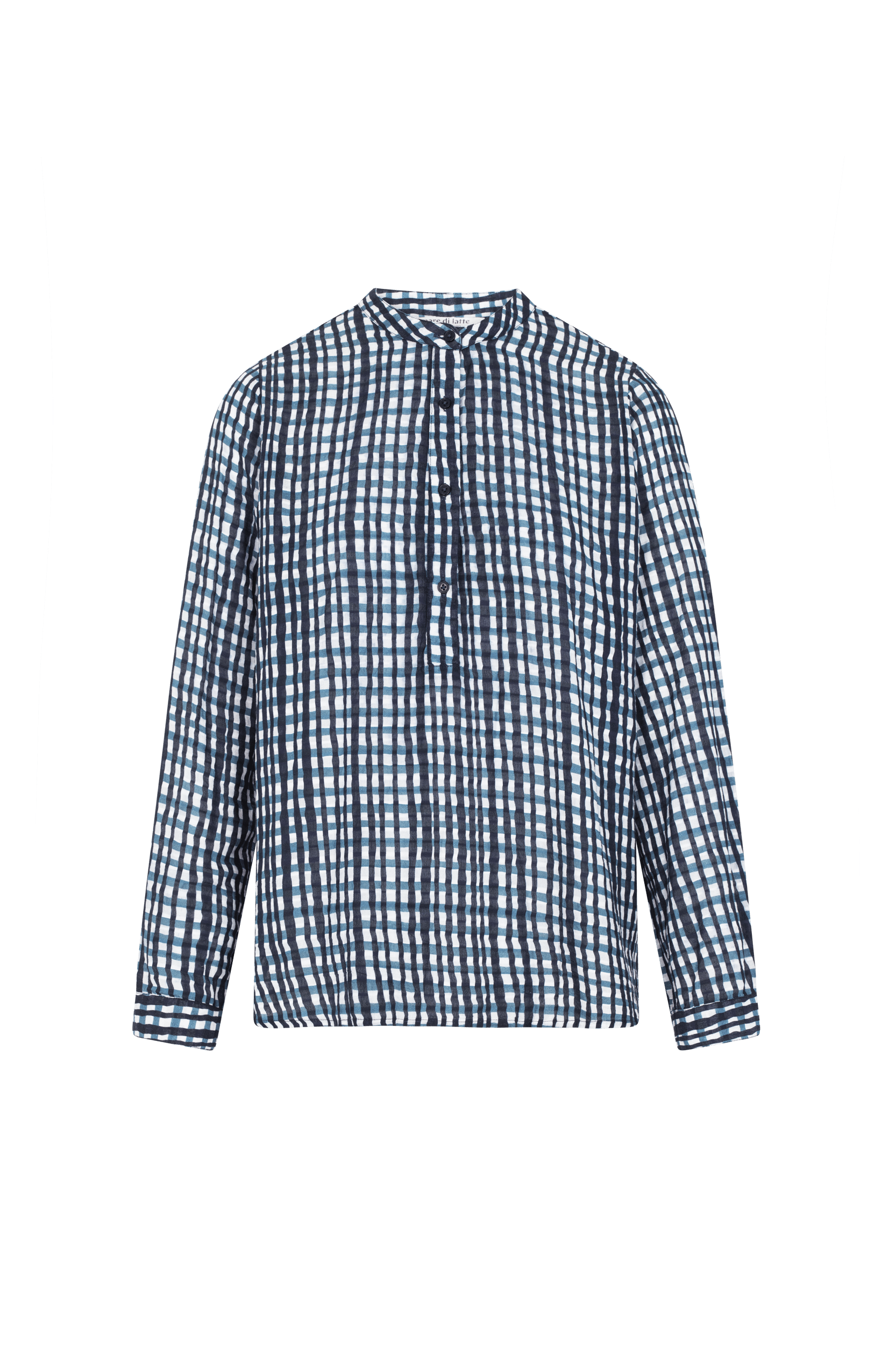 QUARINE SHIRT SHIBORI PRINT - BLUE