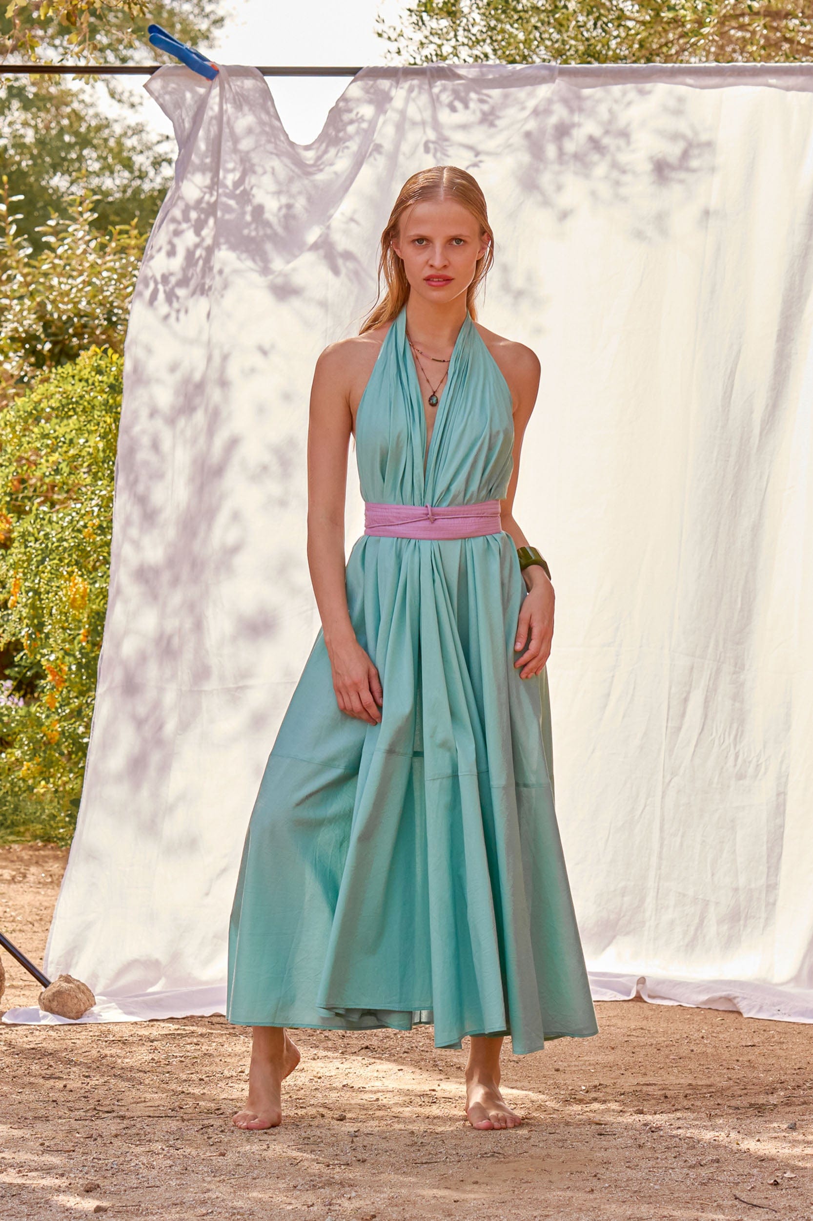PAREO MALIN DRESS LONG ACACIA - LAGOON