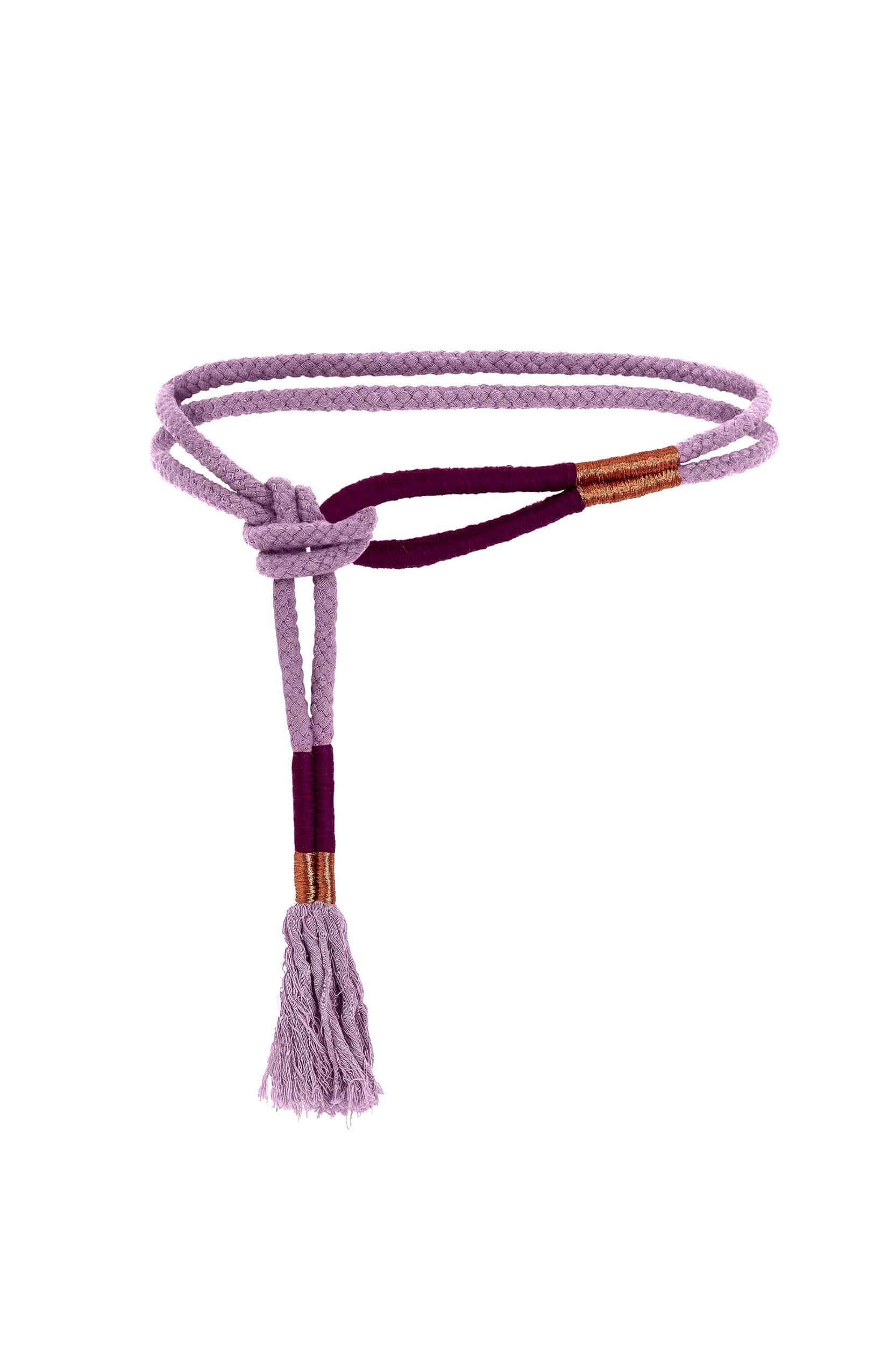 PATRIMONIO ROPE BELT - MAUVE MIST