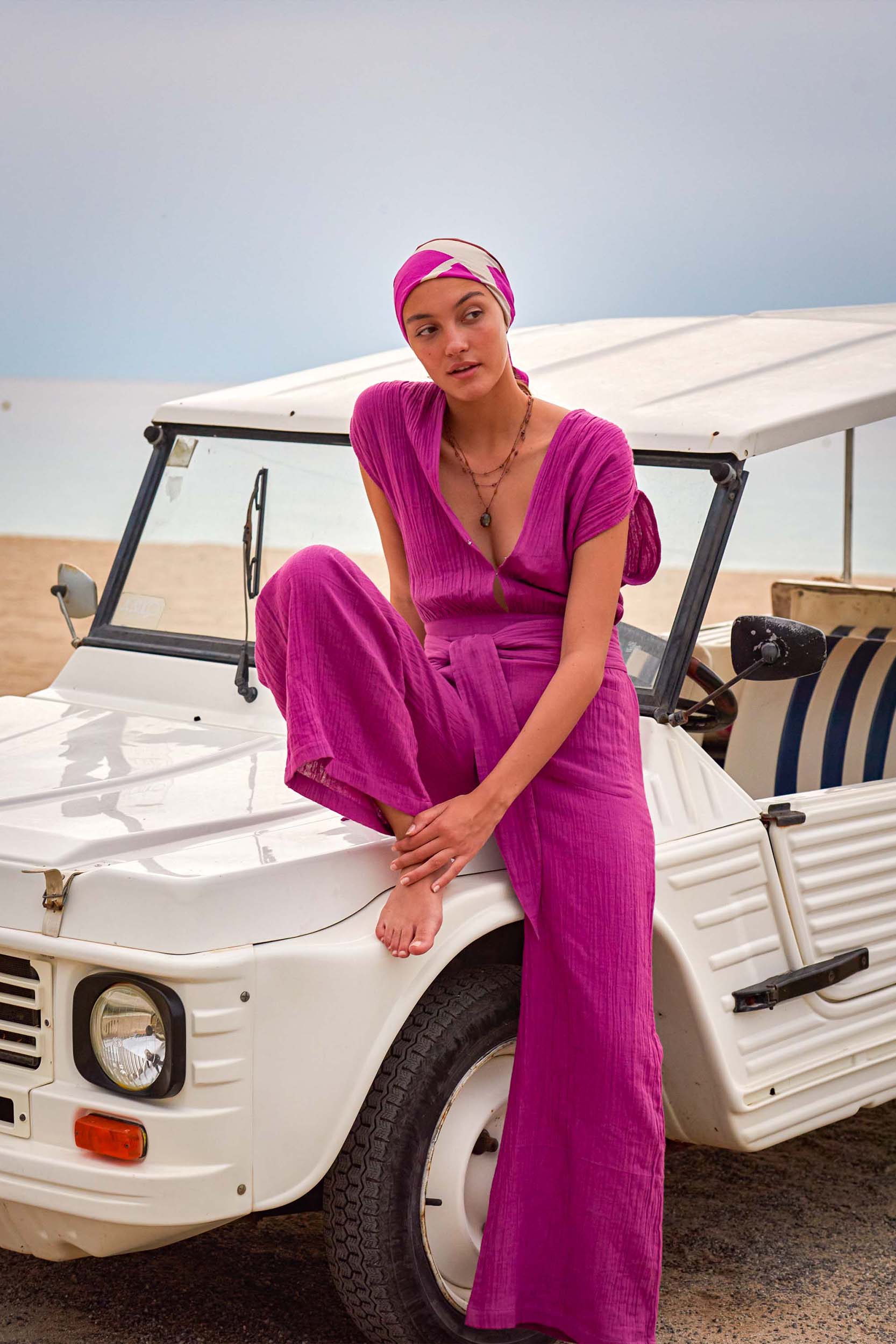 DIANE JUMPSUIT - MAGENTA PURPLE