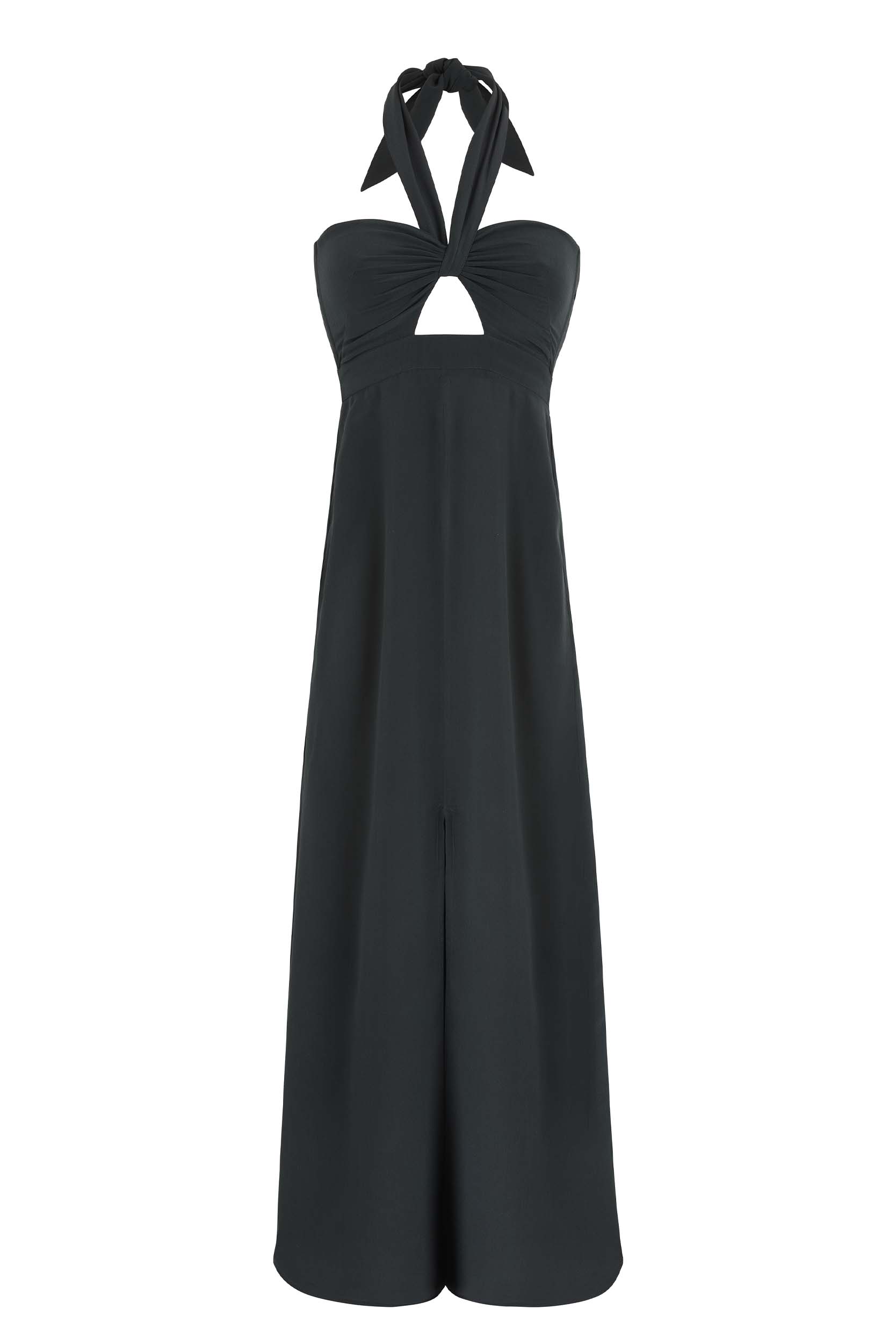CLEMENCE SILK DRESS - SLATE