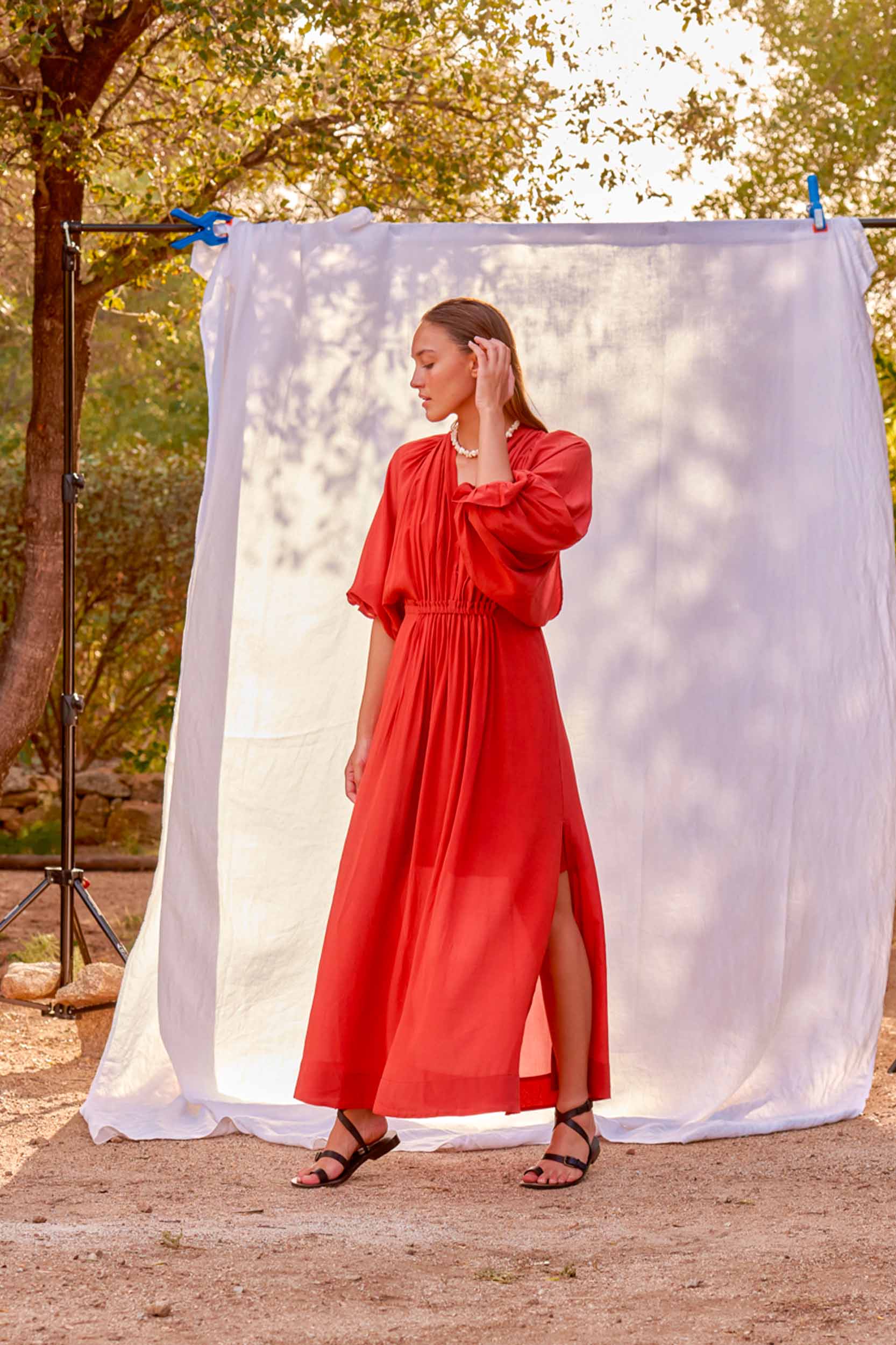 JANE SILK DRESS - CALAROSSA