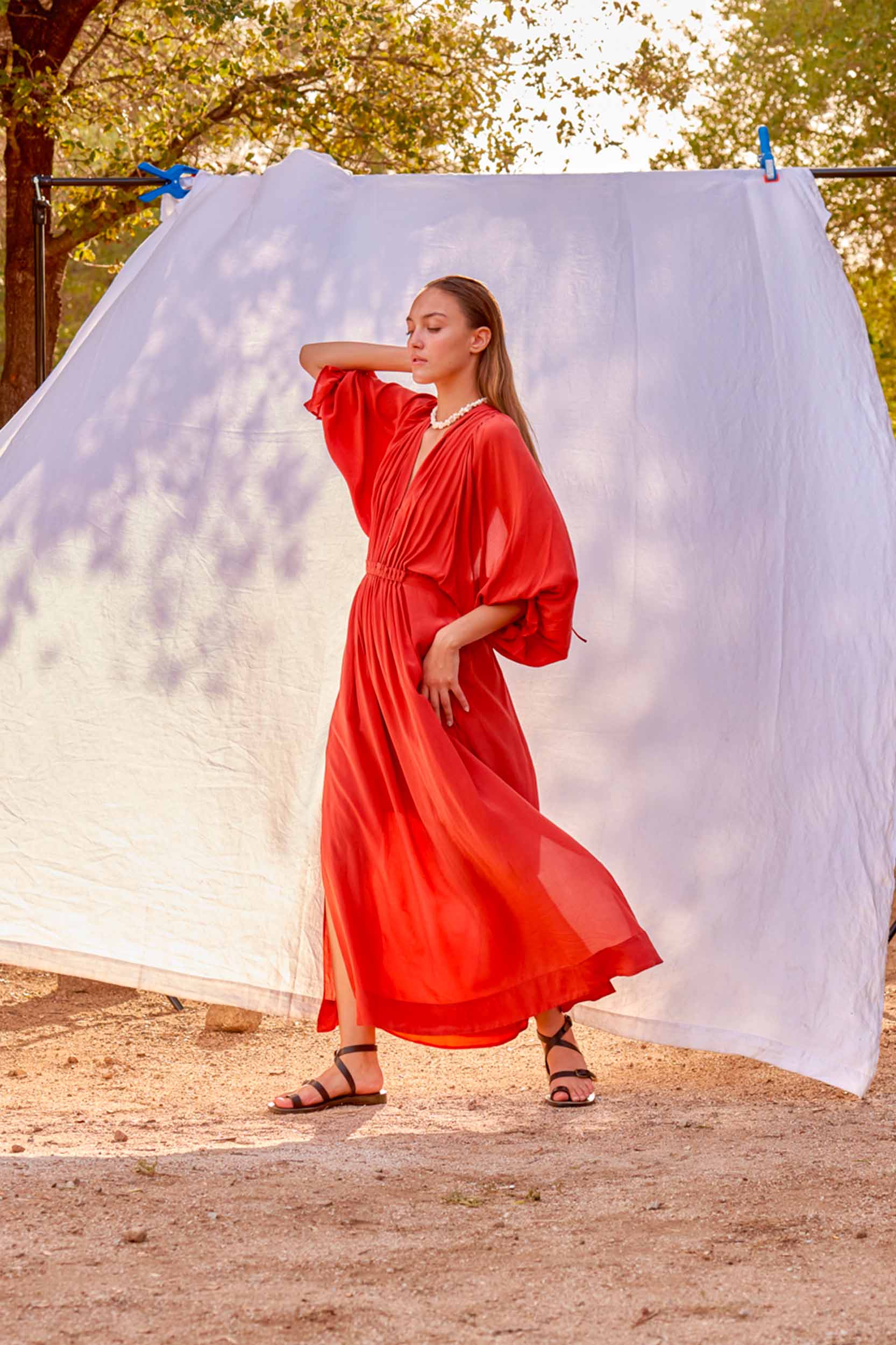 JANE SILK DRESS - CALAROSSA
