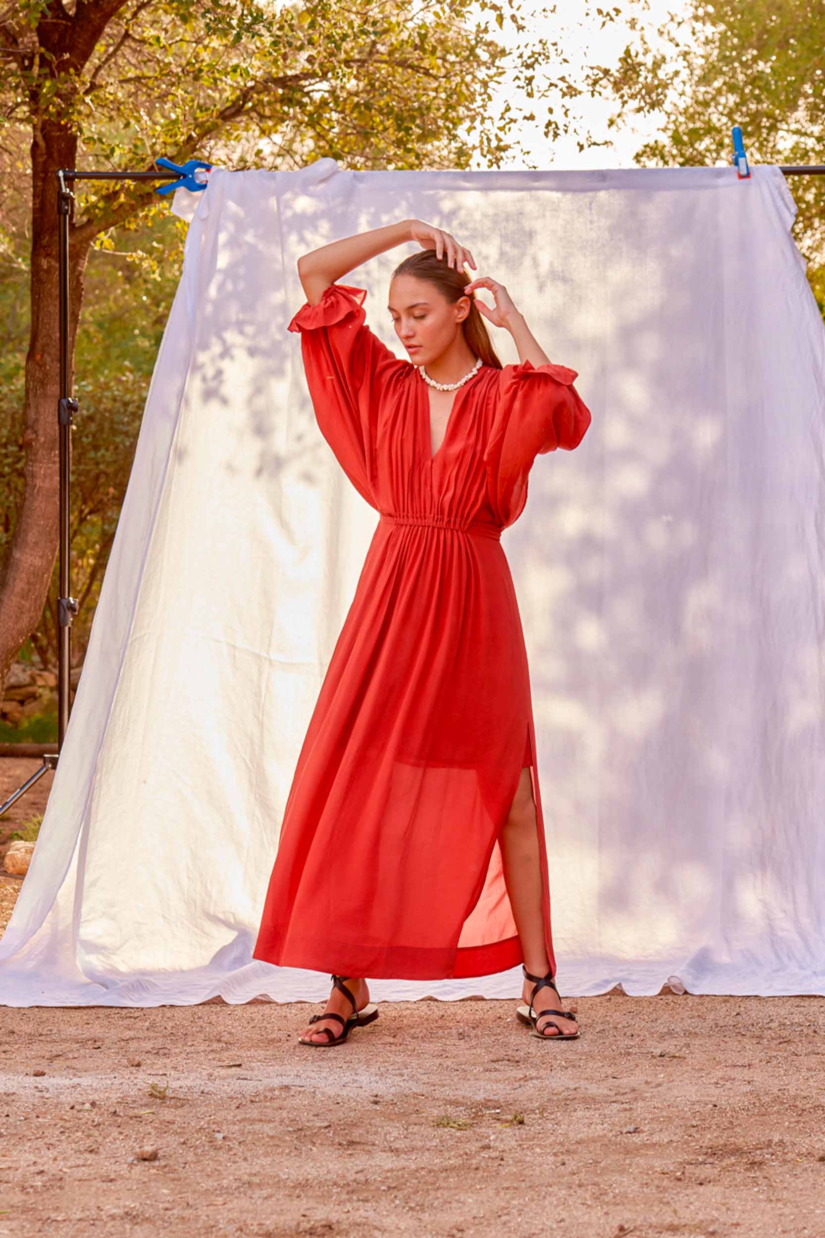 JANE SILK DRESS - CALAROSSA