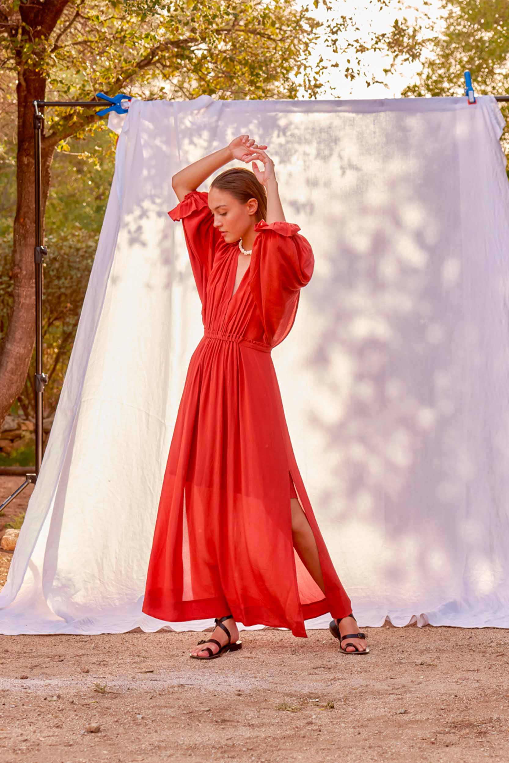 JANE SILK DRESS - CALAROSSA