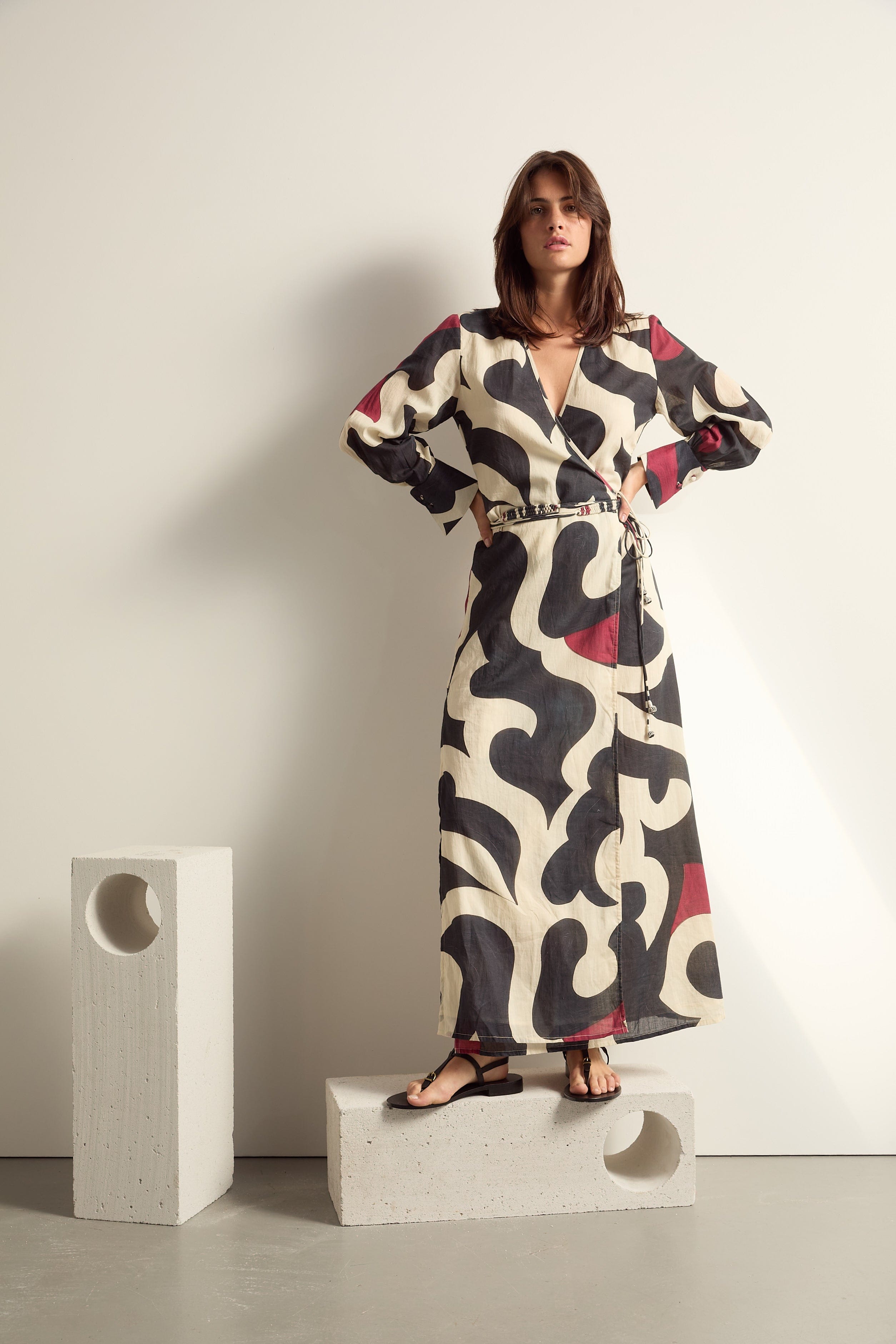 ROBE LISE IMPRIME RODEO - BLACK