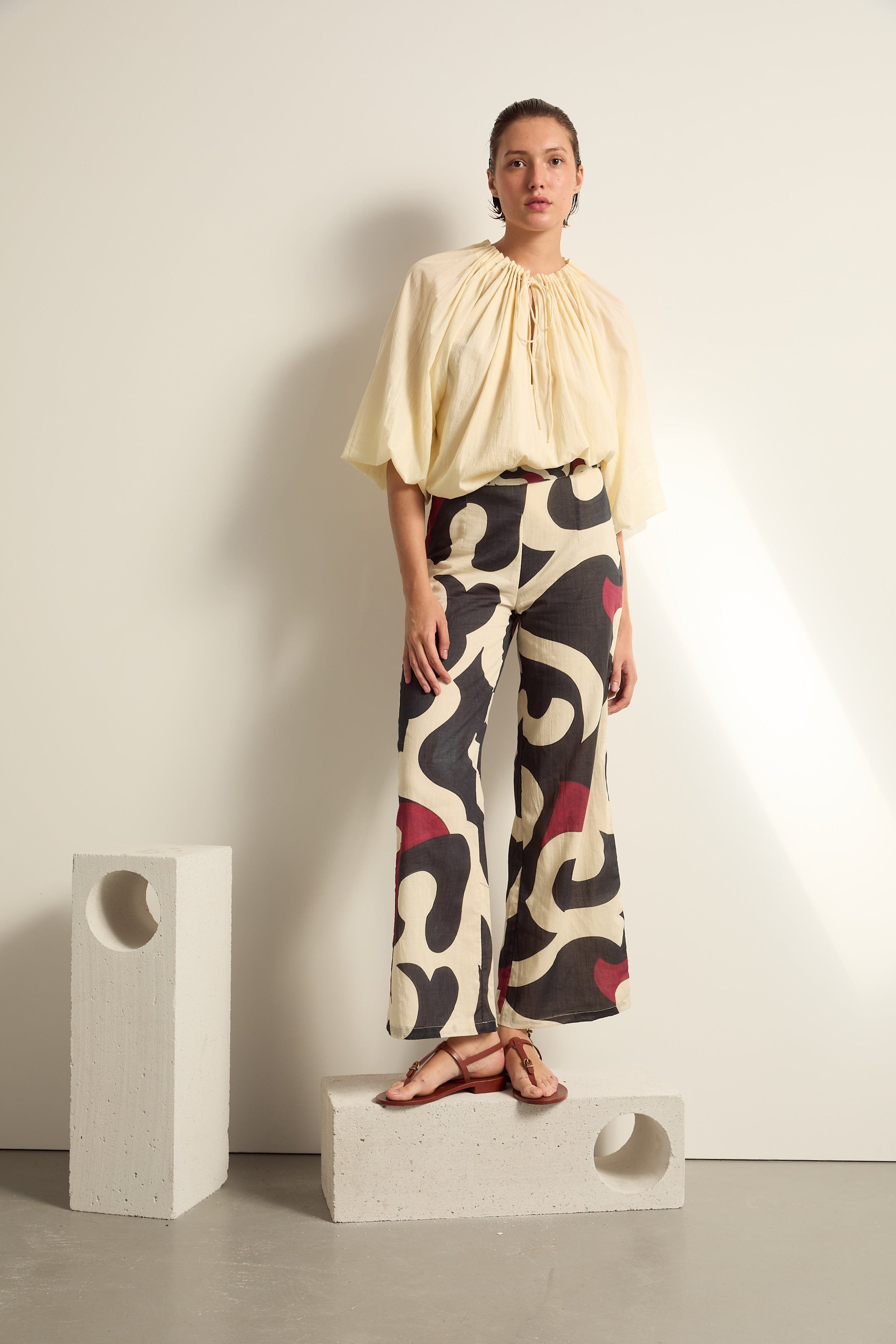 PANTALON ERIKA IMPRIME RODEO - BLACK