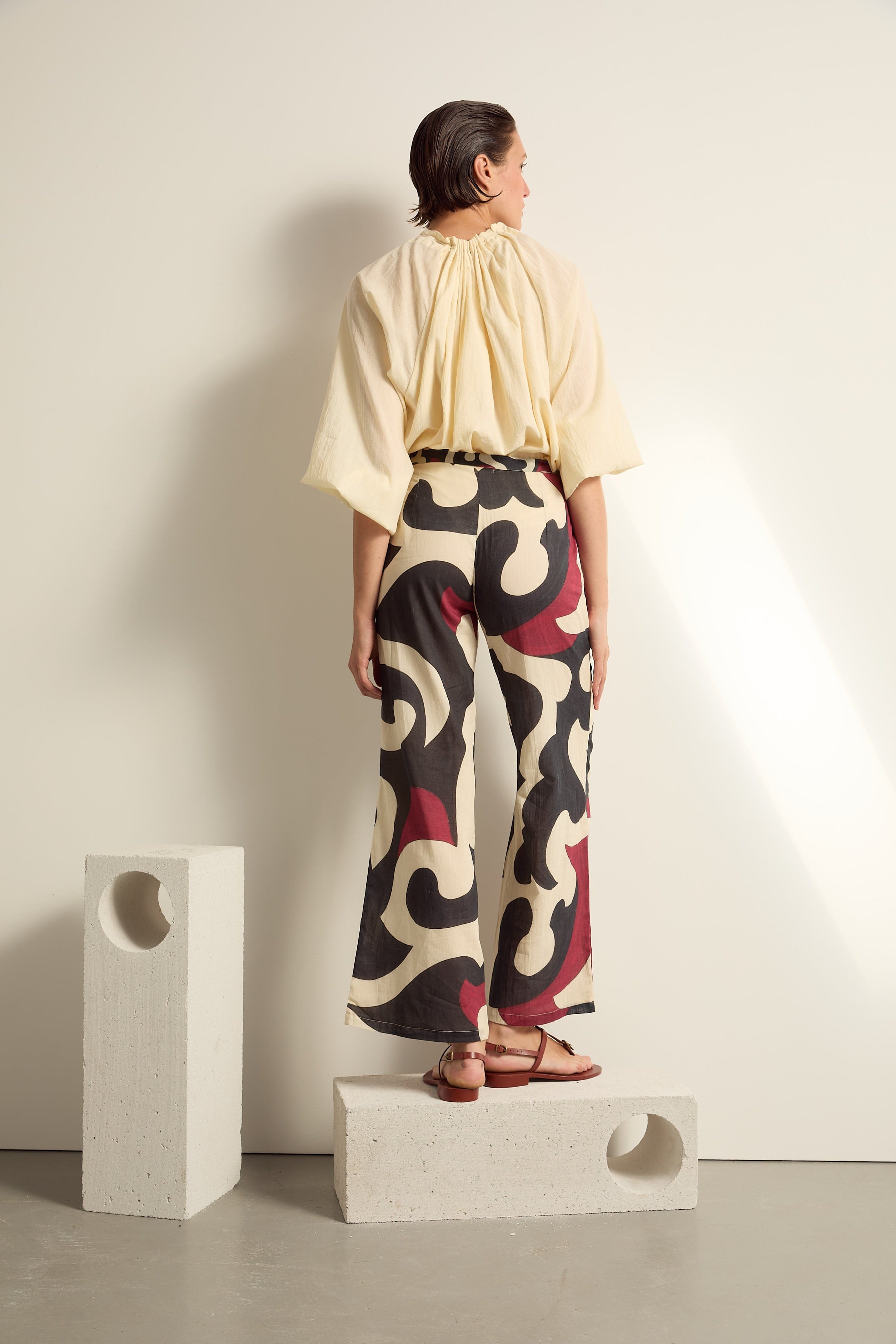 PANTALON ERIKA IMPRIME RODEO - BLACK