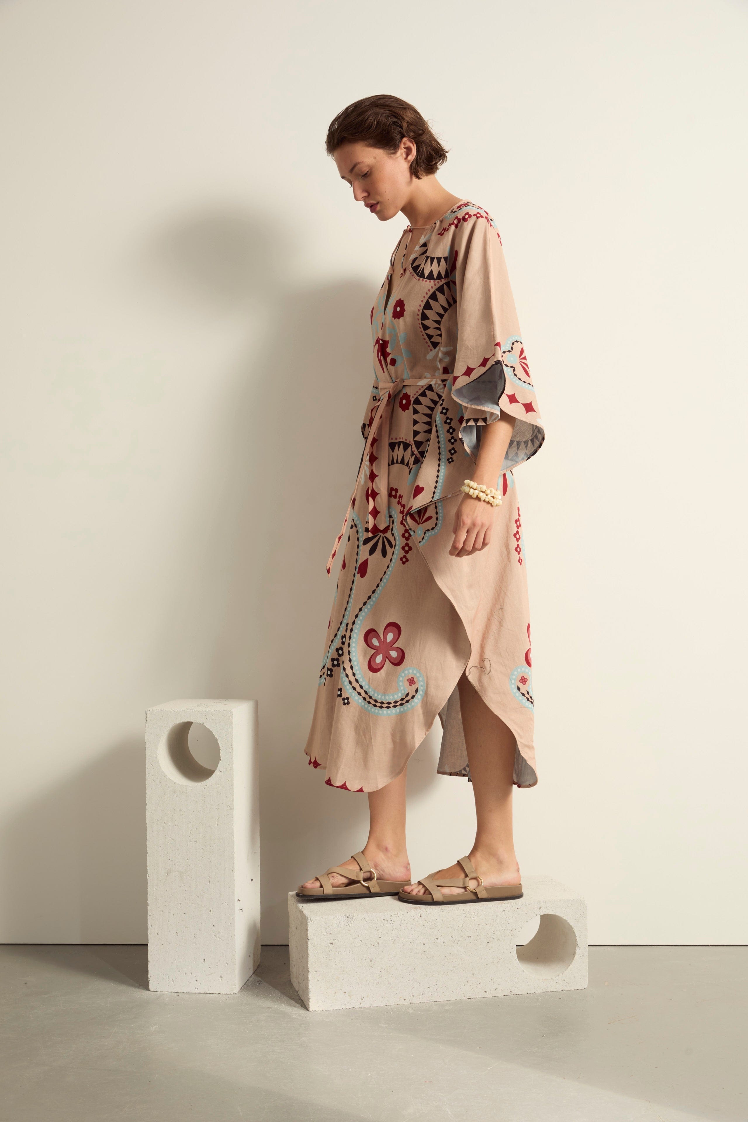 ROBE SABRINA IMPRIME BLOSSOM - PASTEL ROSE