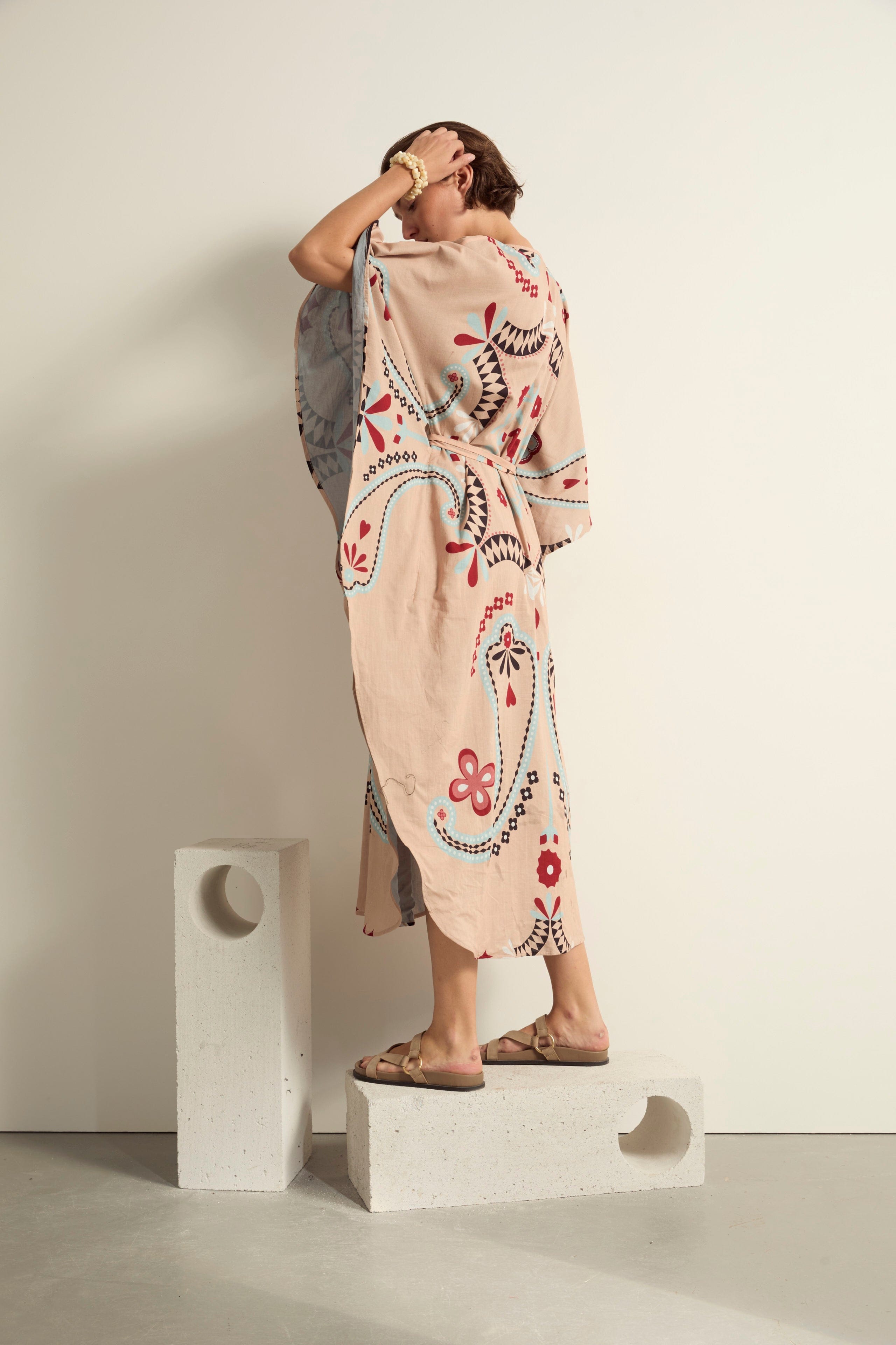 ROBE SABRINA IMPRIME BLOSSOM - PASTEL ROSE