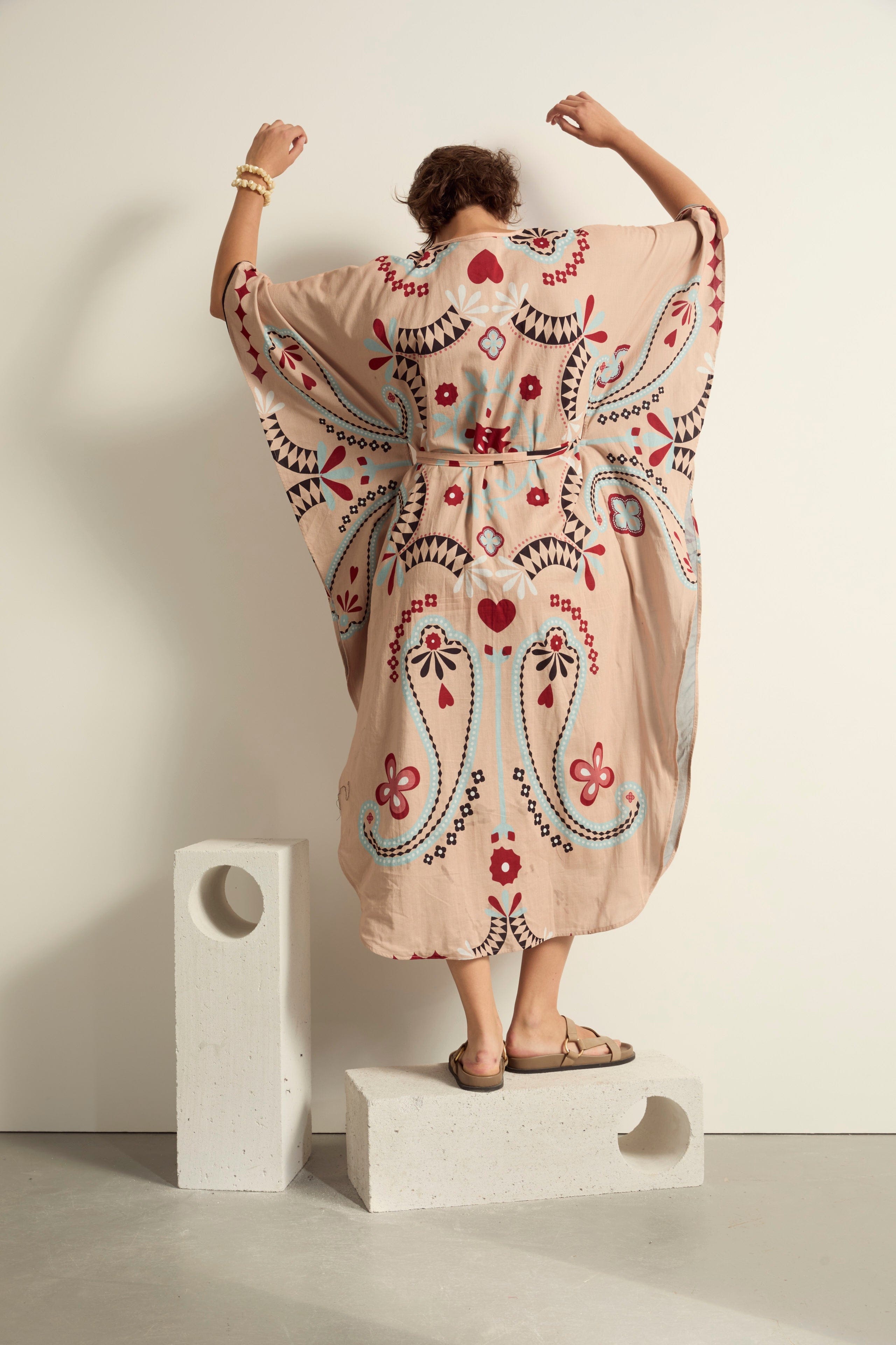 ROBE SABRINA IMPRIME BLOSSOM - PASTEL ROSE