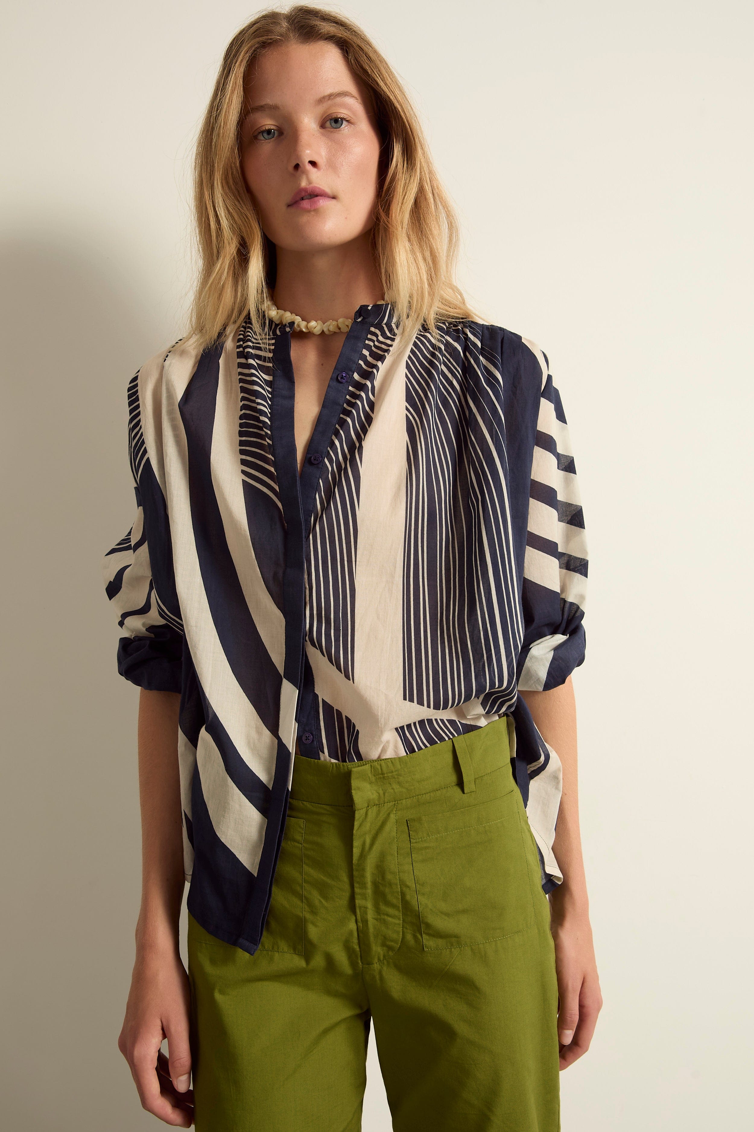 CHEMISE JOLINE IMPRIME CAROUSEL - INK BLUE