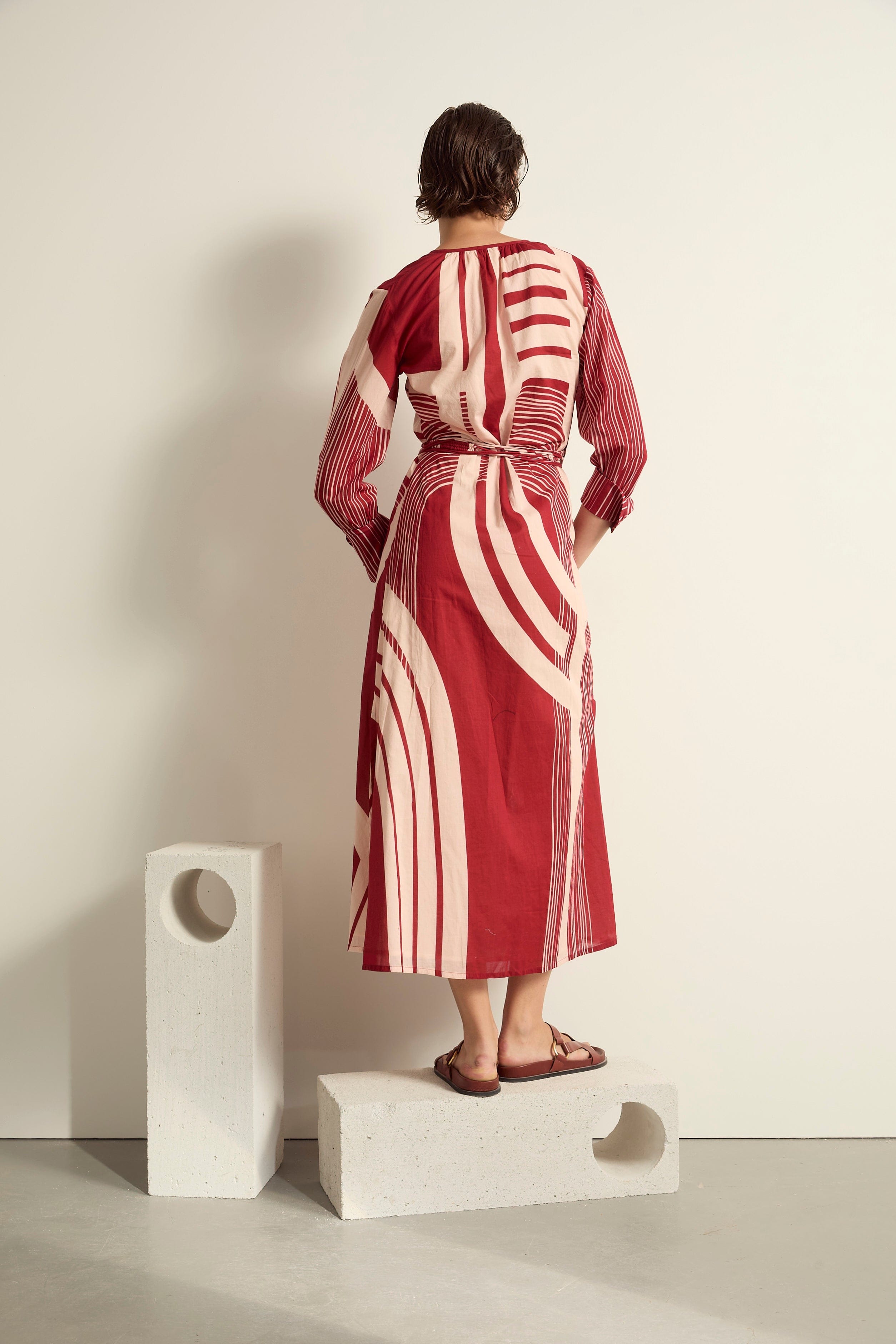 ROBE LISE IMPRIME CAROUSEL - POMPEI RED