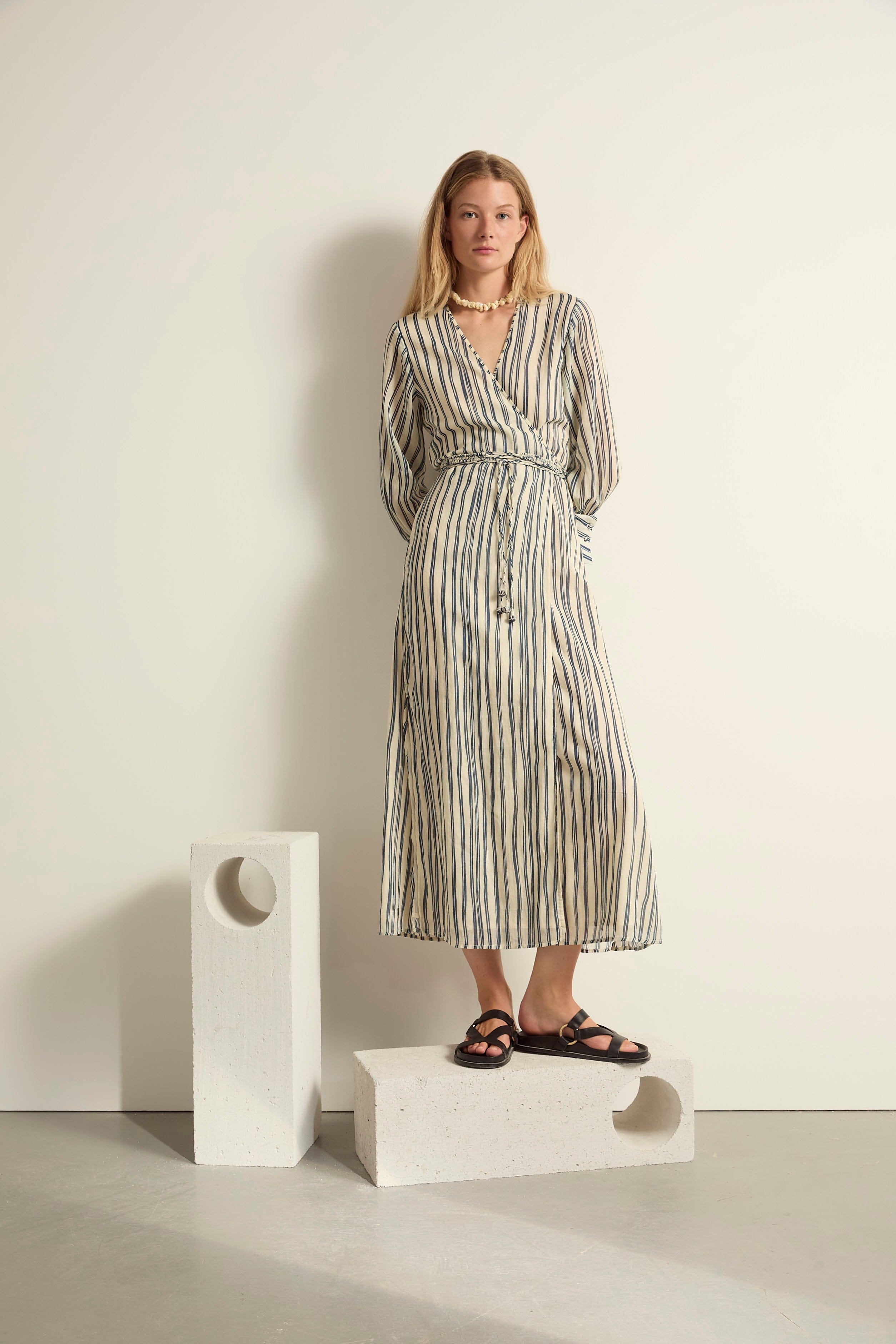 ROBE LISE IMPRIME LINEA - BLUE