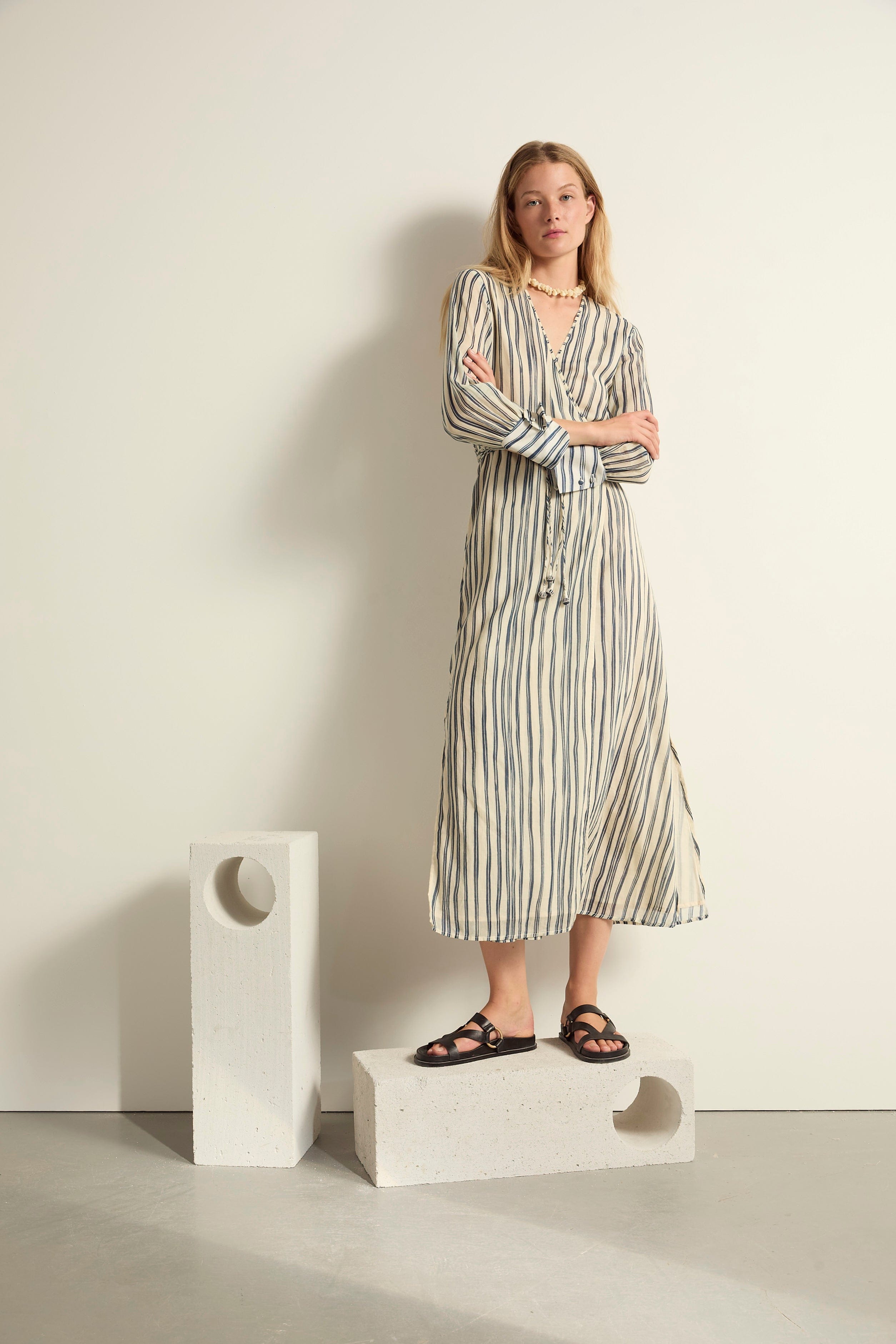 ROBE LISE IMPRIME LINEA - BLUE