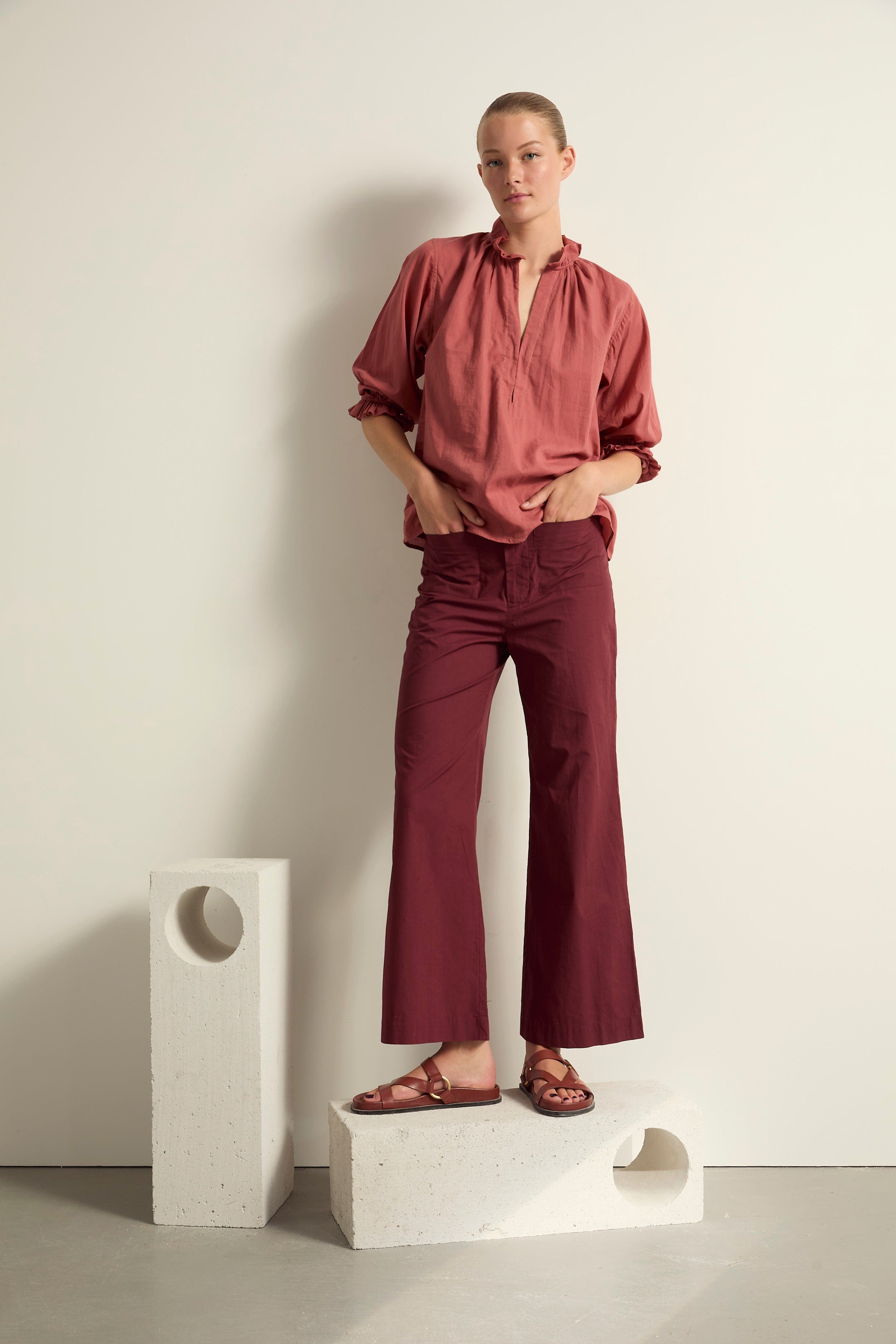 PANTALON CHARLES - BURGUNDY