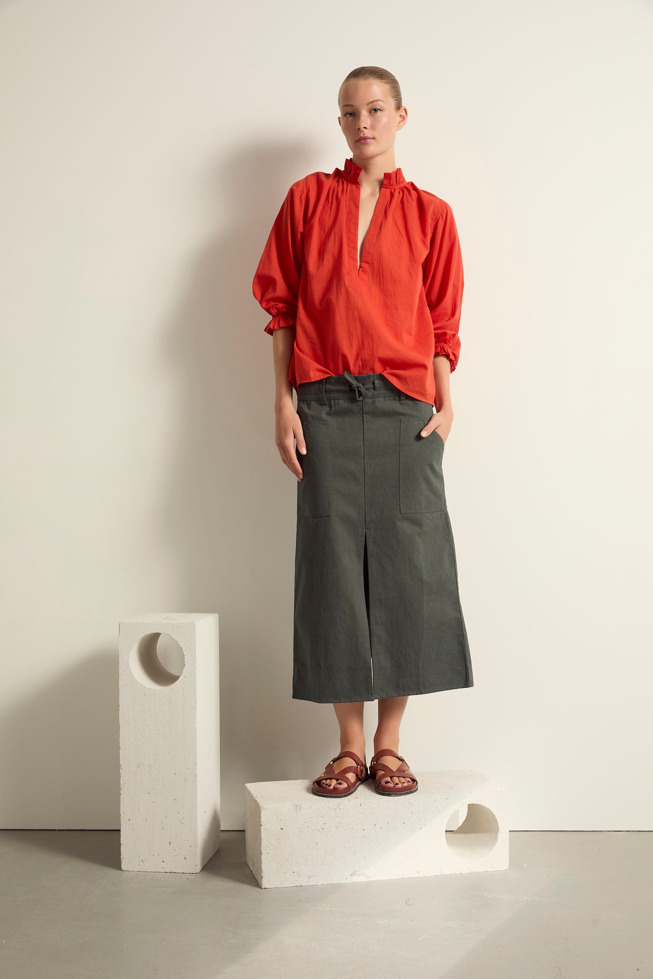 BLOUSE SAPHO - CORAIL