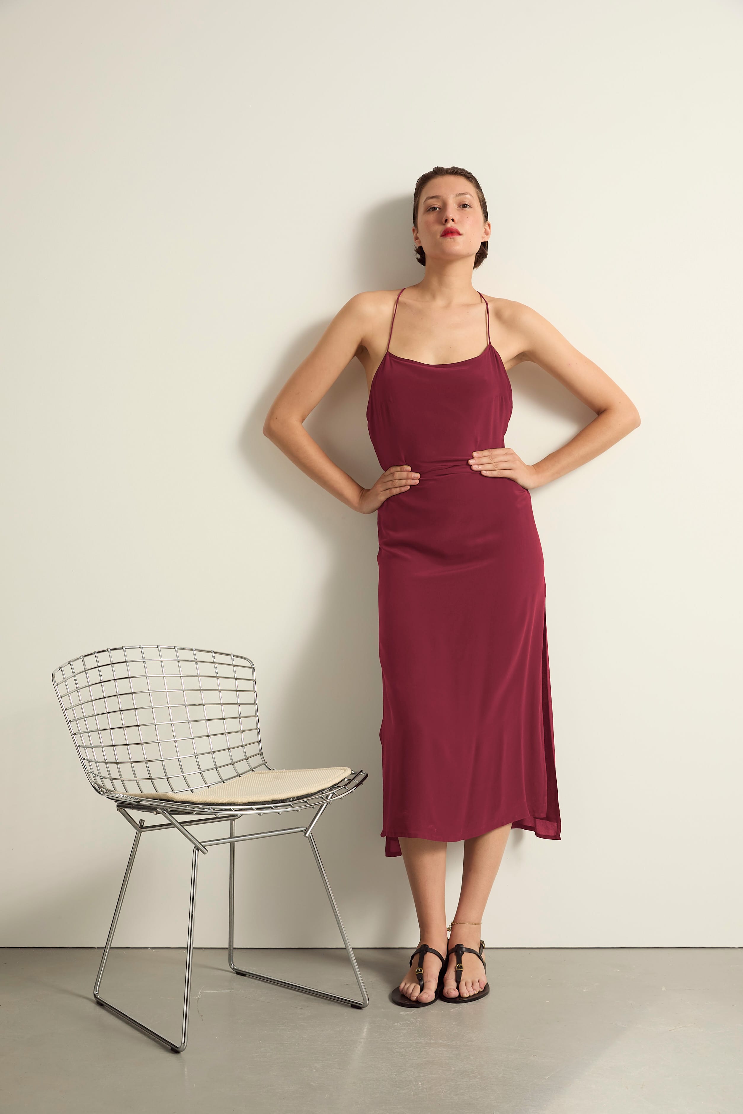 ROBE ABBIE - RED WINE