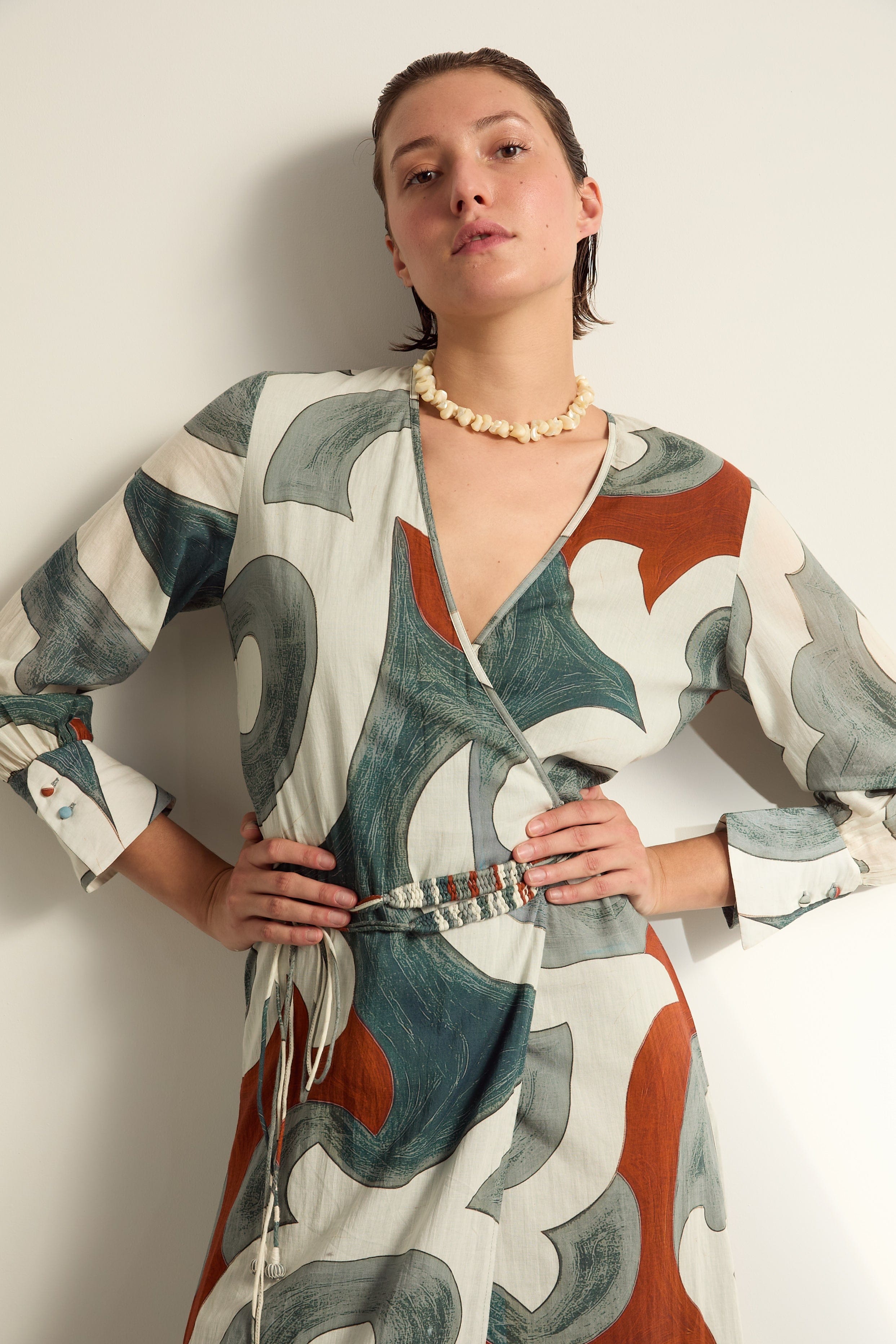 ROBE LISE IMPRIME RODEO - MINERAL BLUE
