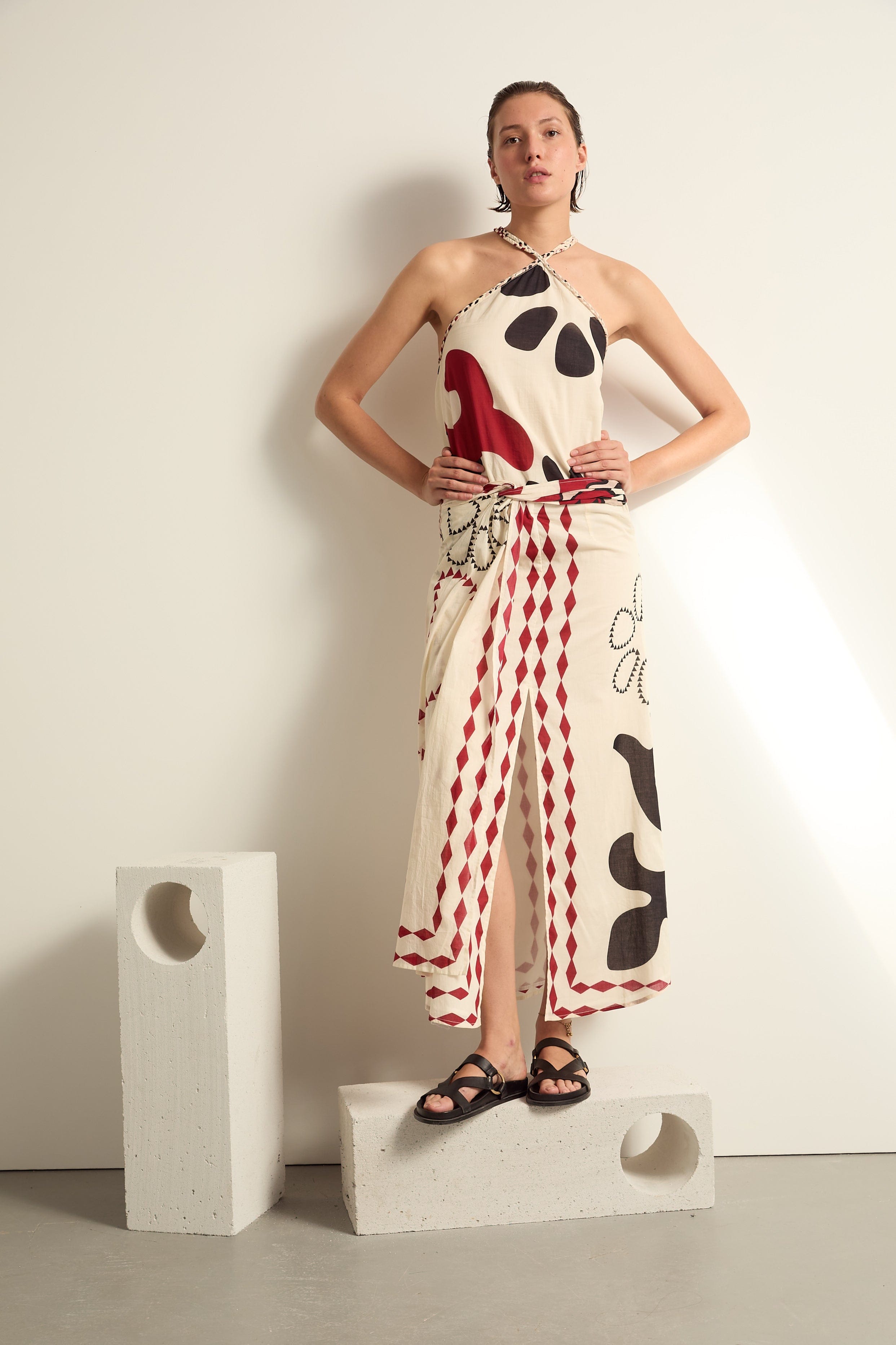 TOP CESAR IMPRIME WESTERN - OFF WHITE