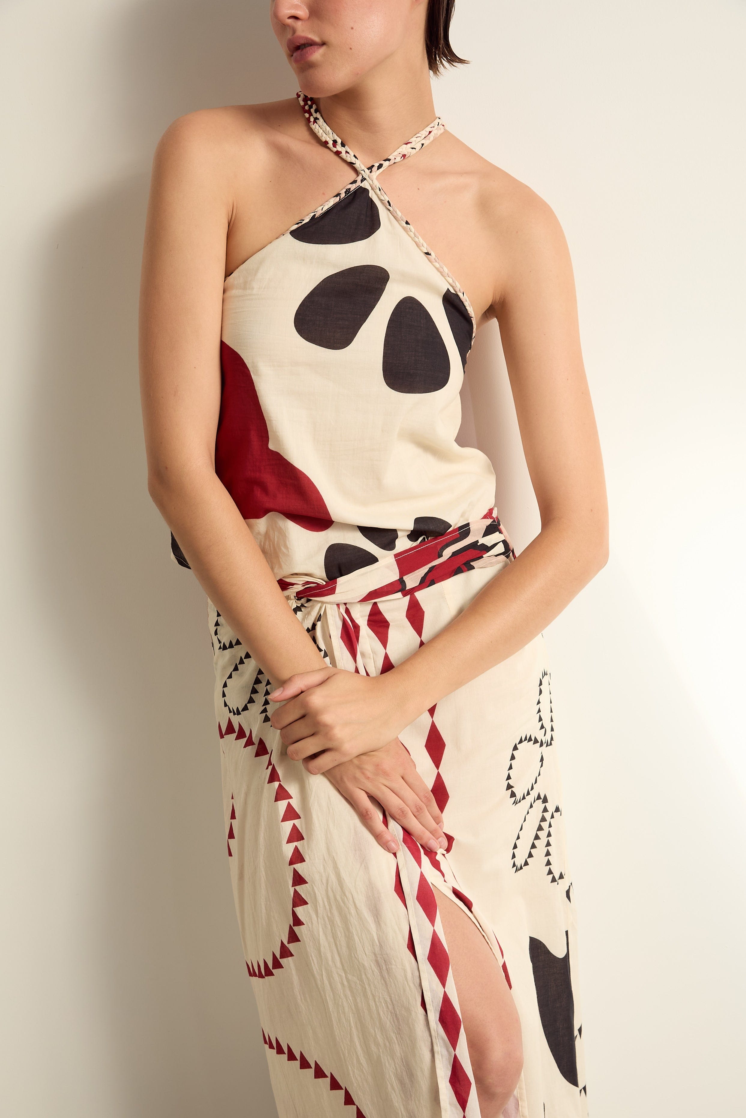 TOP CESAR IMPRIME WESTERN - OFF WHITE