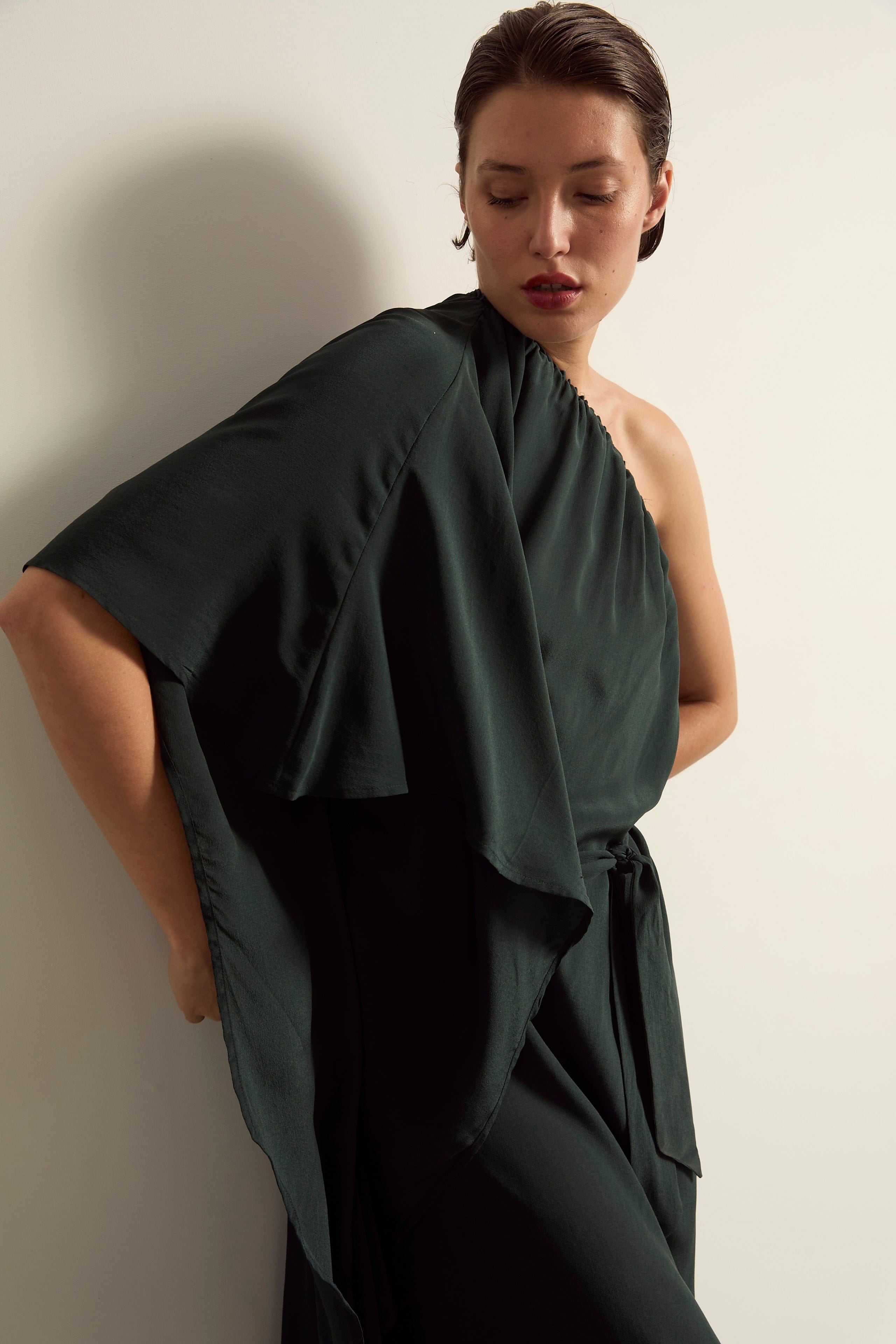 ROBE LOUNA SOIE - ARDOISE