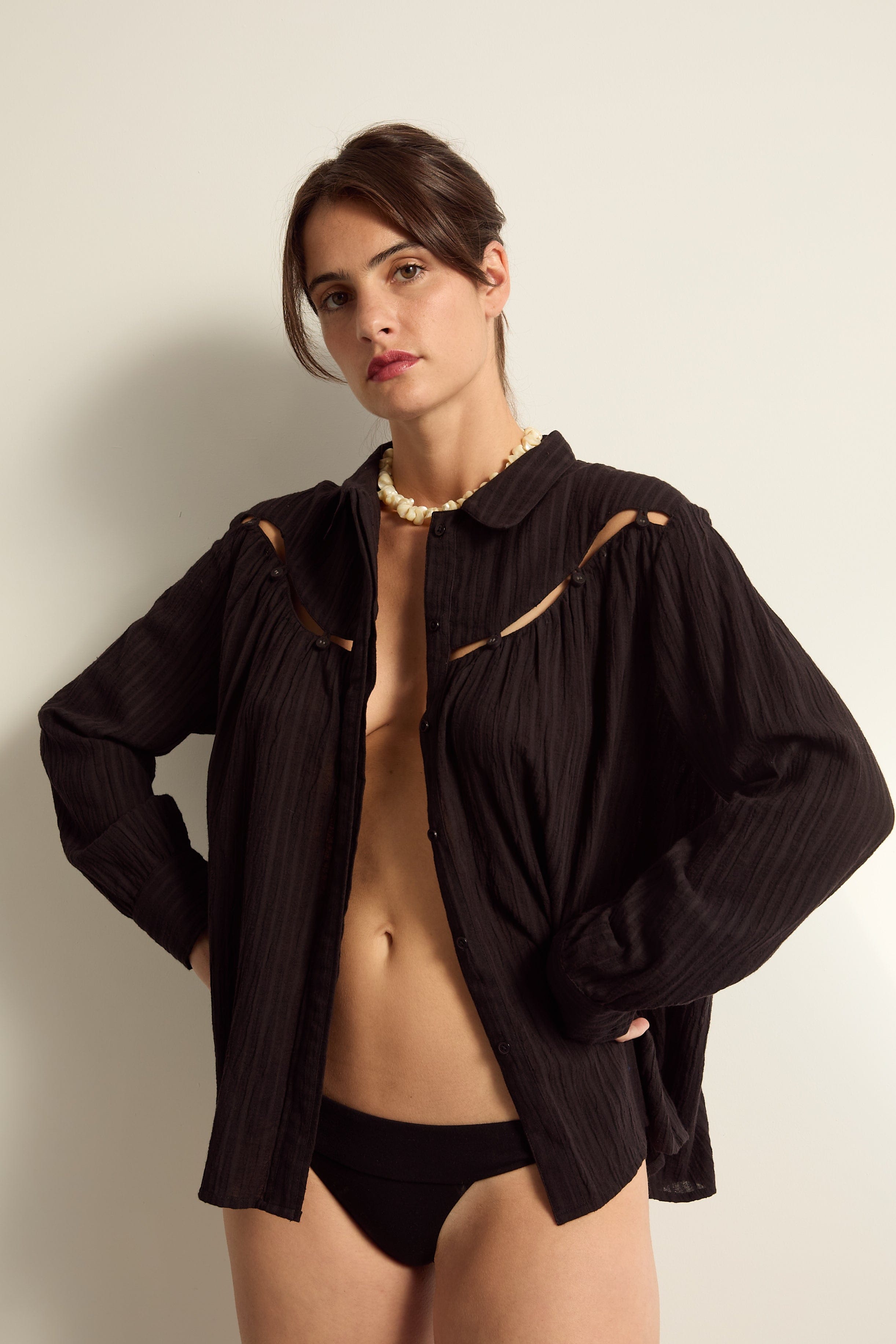 CHEMISE JOANNE - BLACK