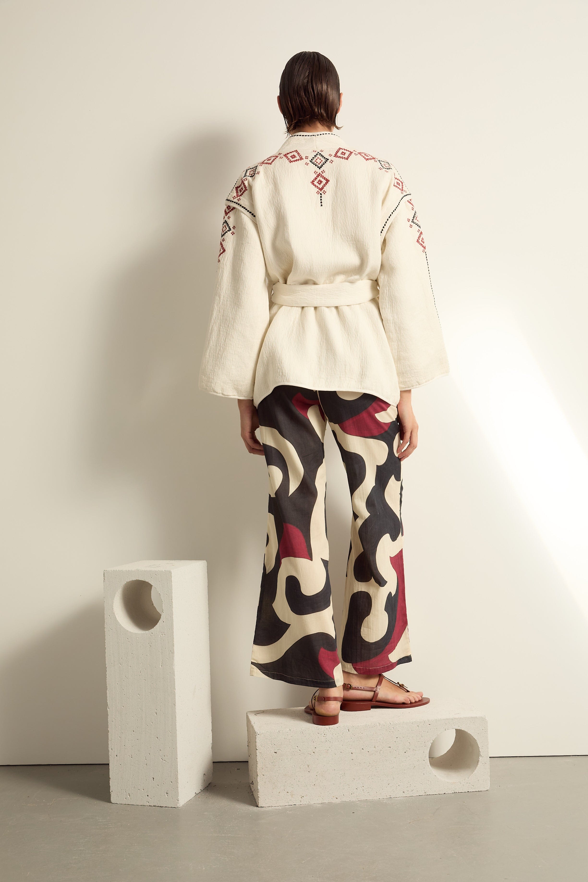 VESTE CALVI BRODEE - WHITE