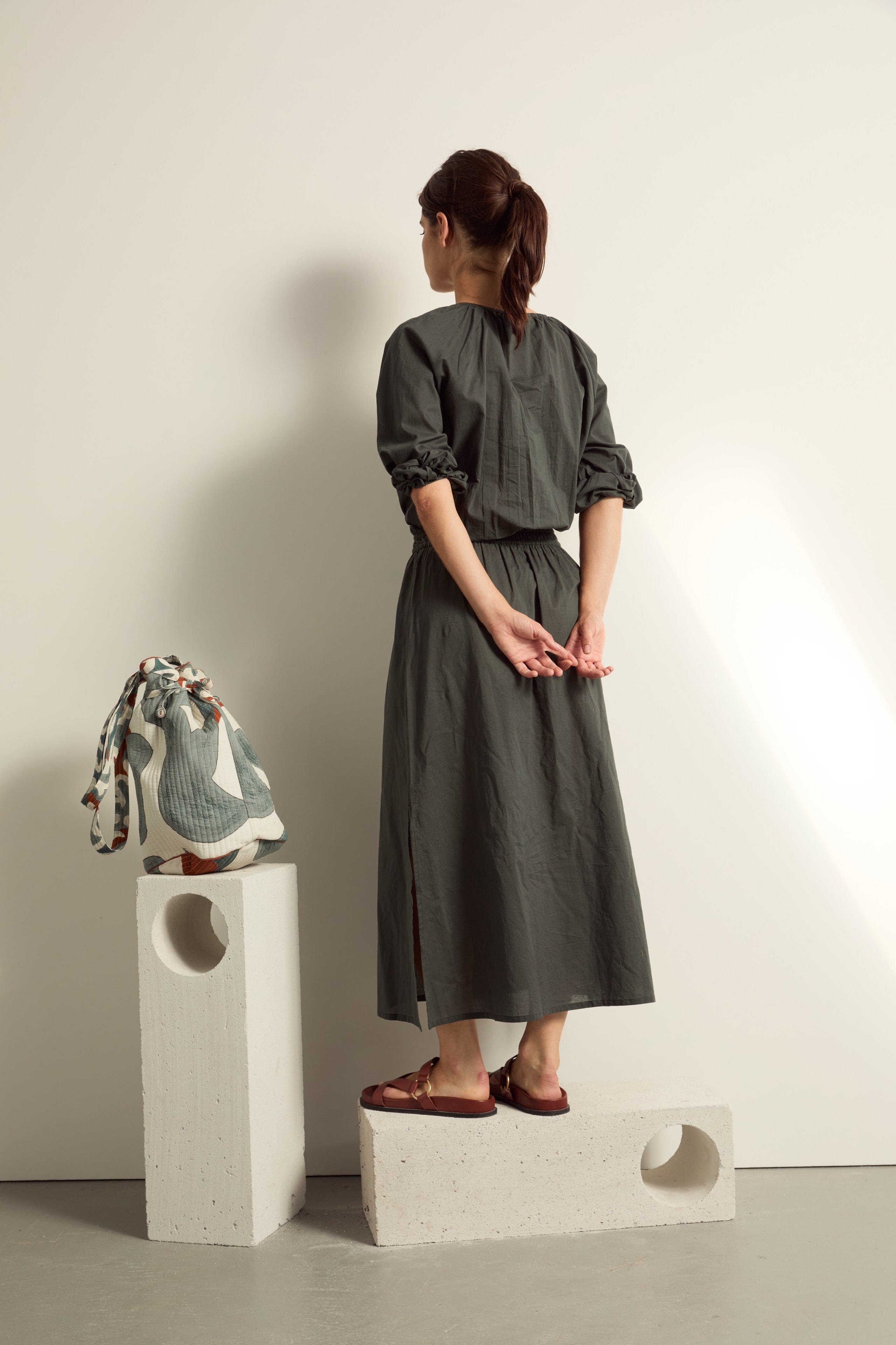 ROBE EUGENIE - ARDOISE