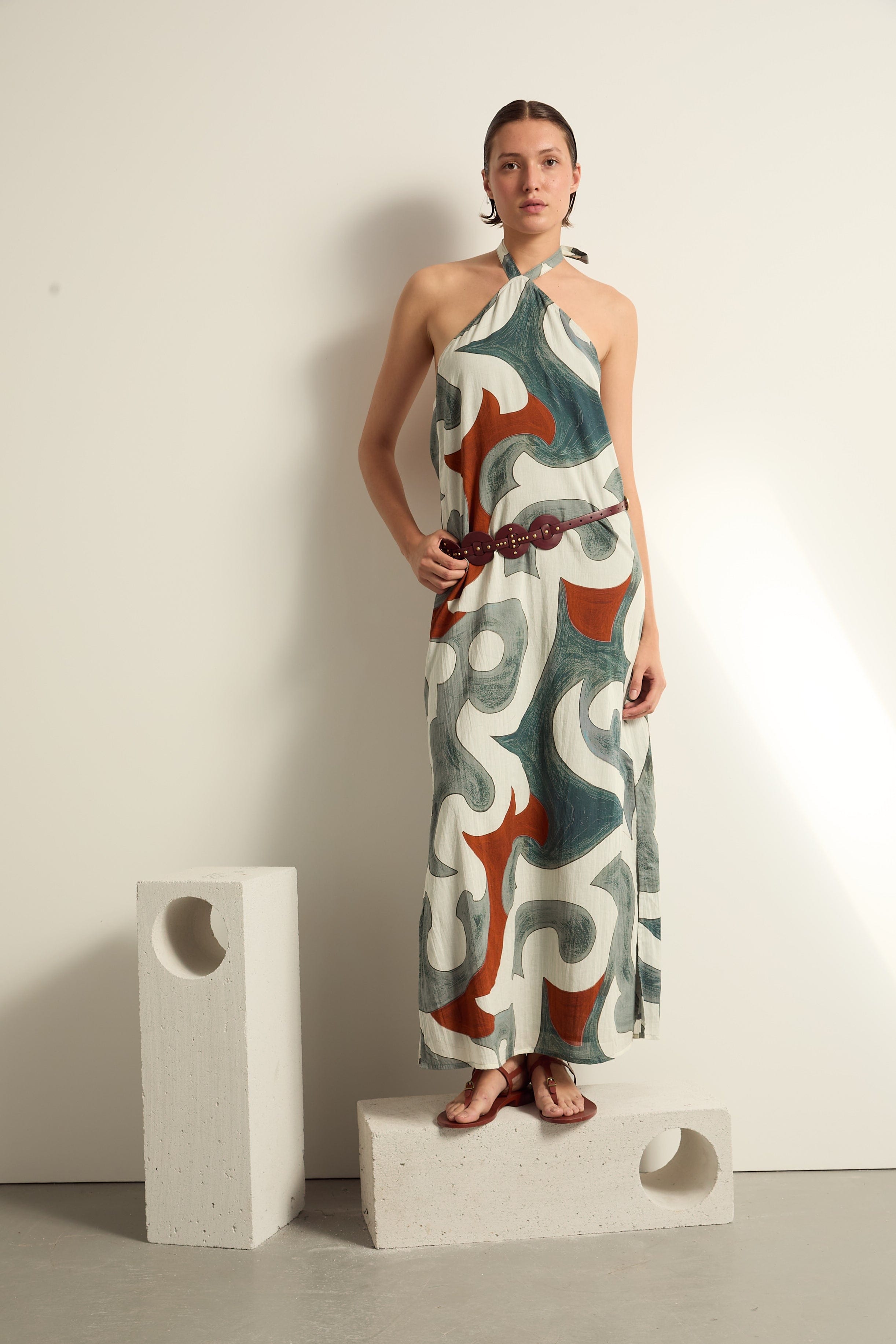 ROBE KATIA IMPRIME RODEO - MINERAL BLUE