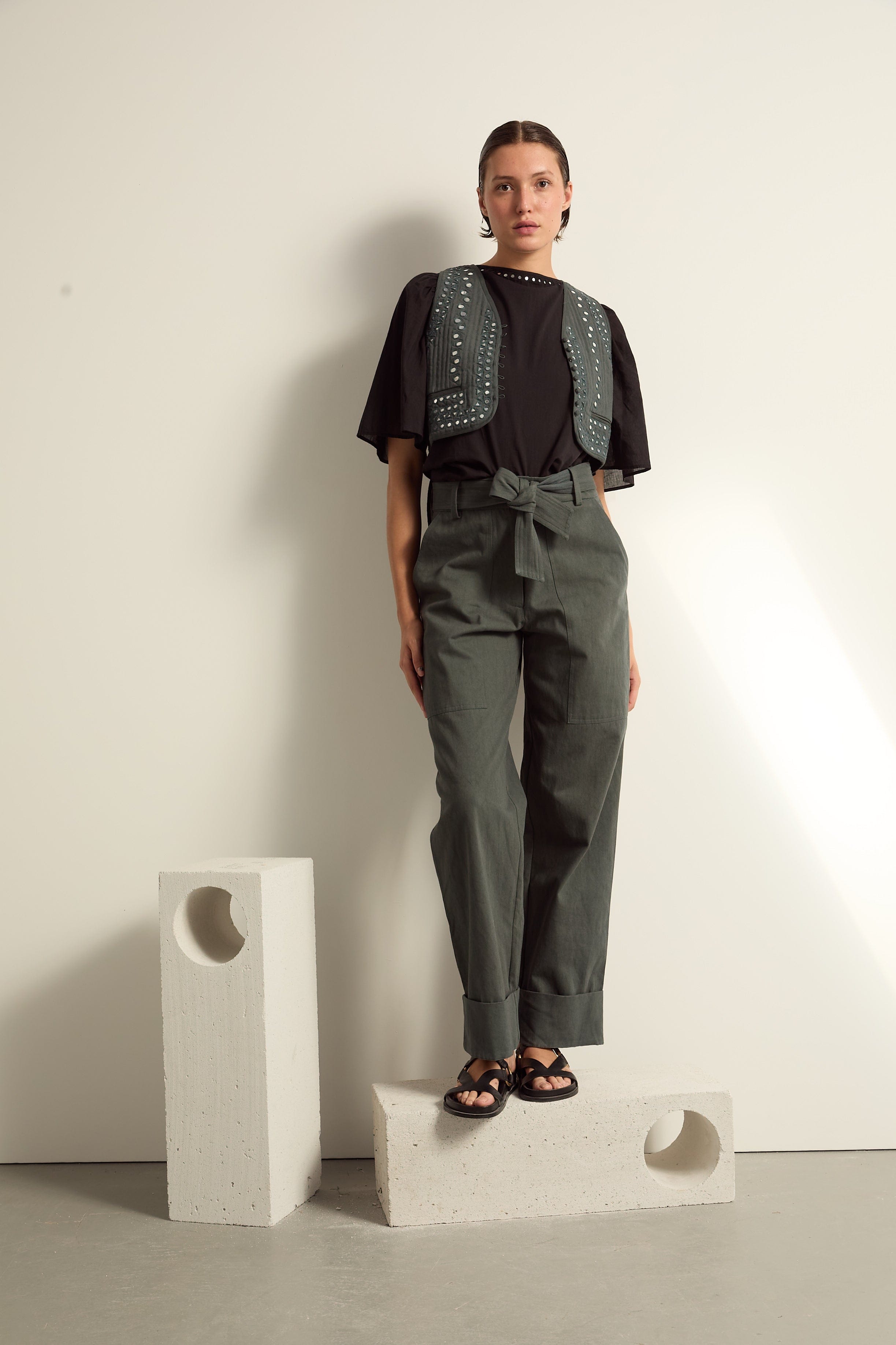 VESTE BOLERO - ARDOISE