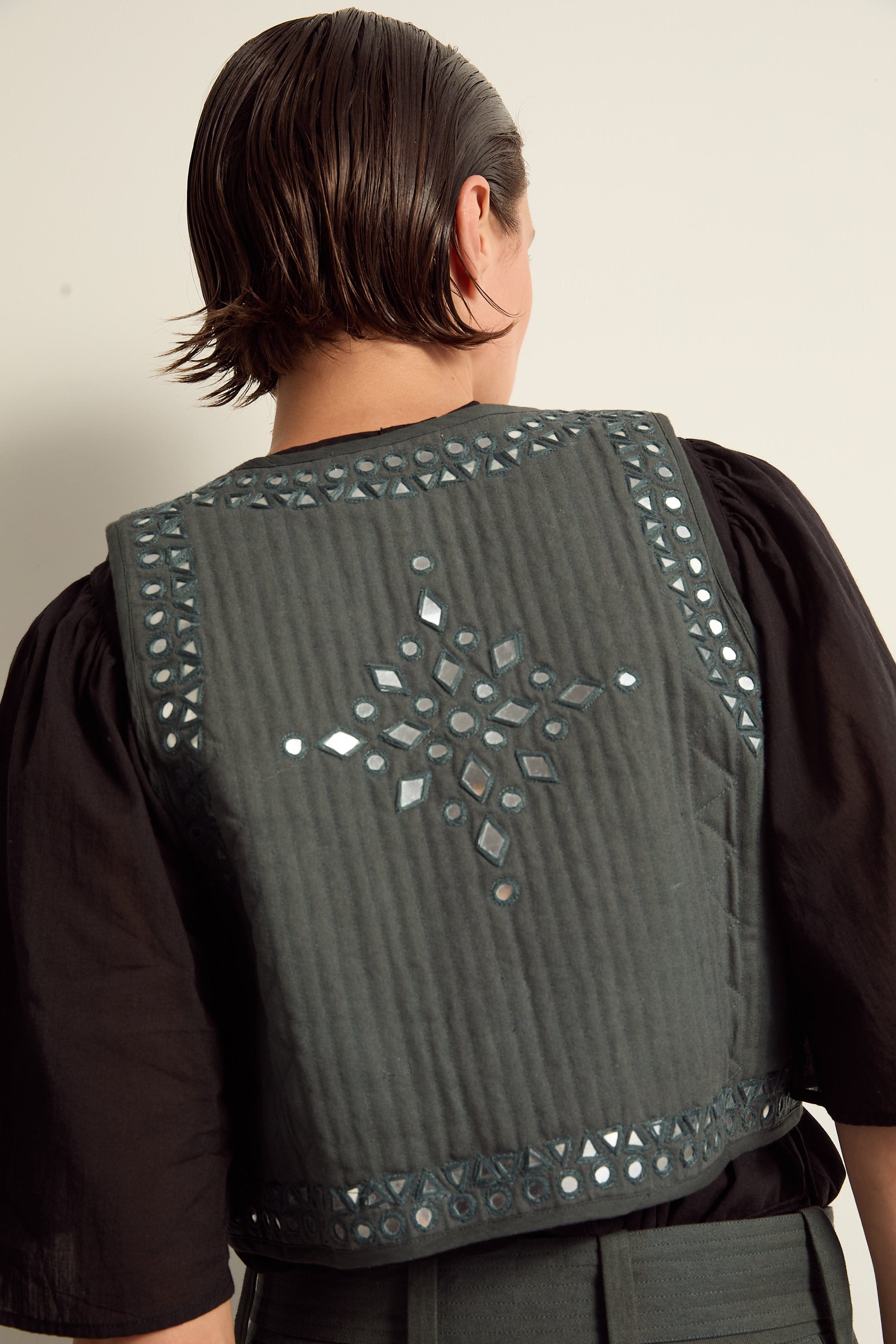 VESTE BOLERO - ARDOISE