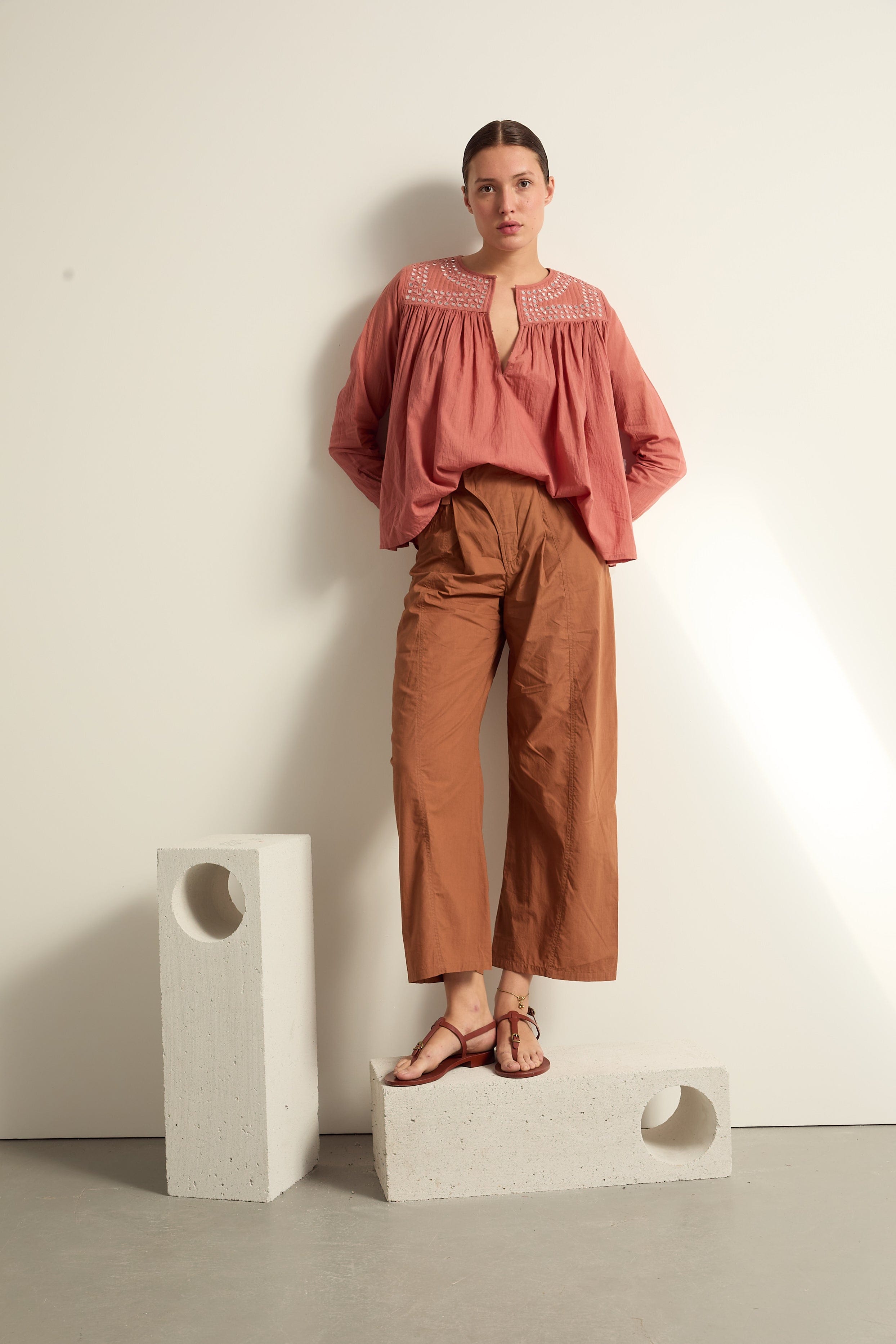 PANTALON LOLO - HAVANE BROWN