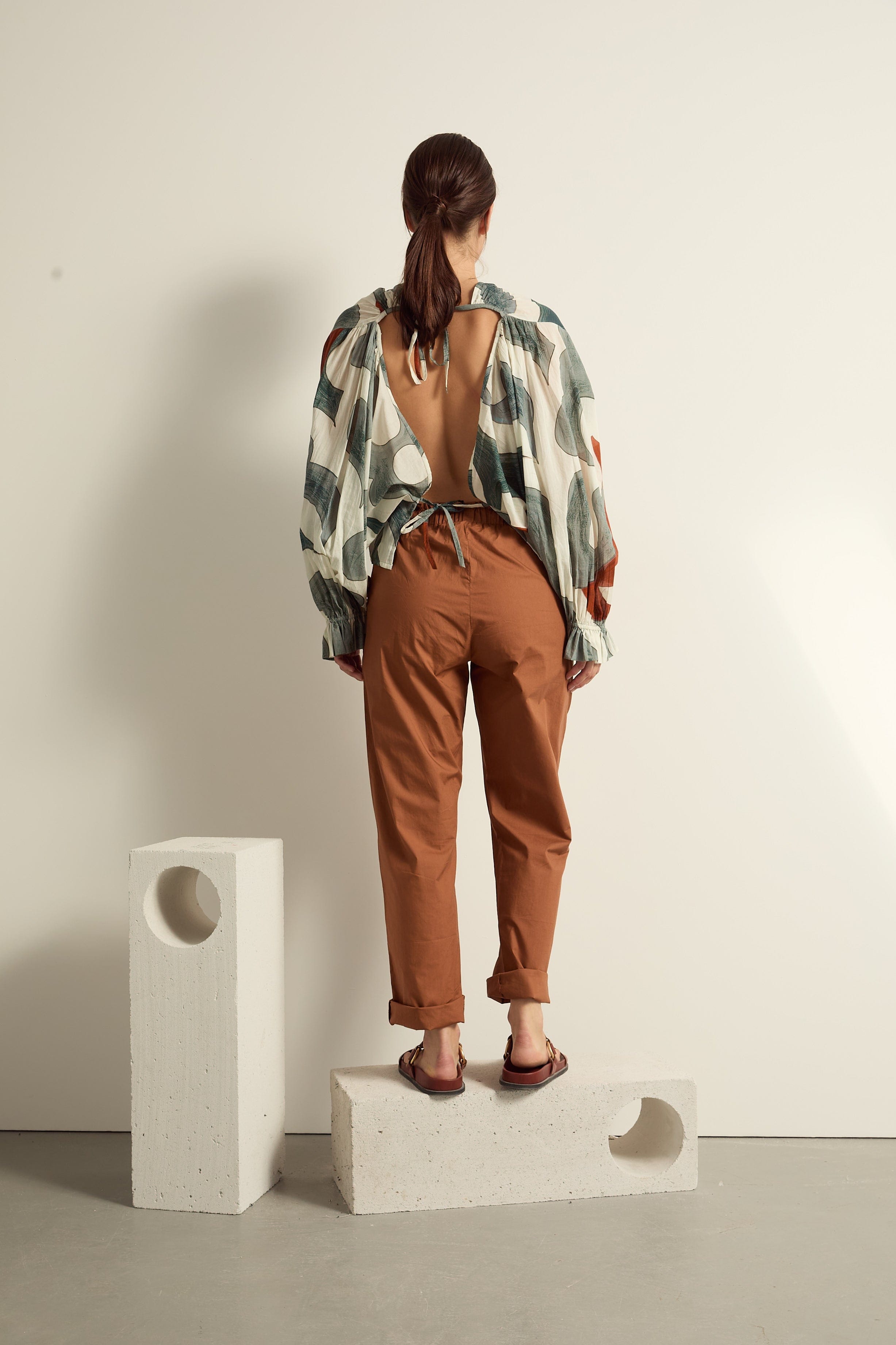 PANTALON ANGIE POP - HAVANE BROWN