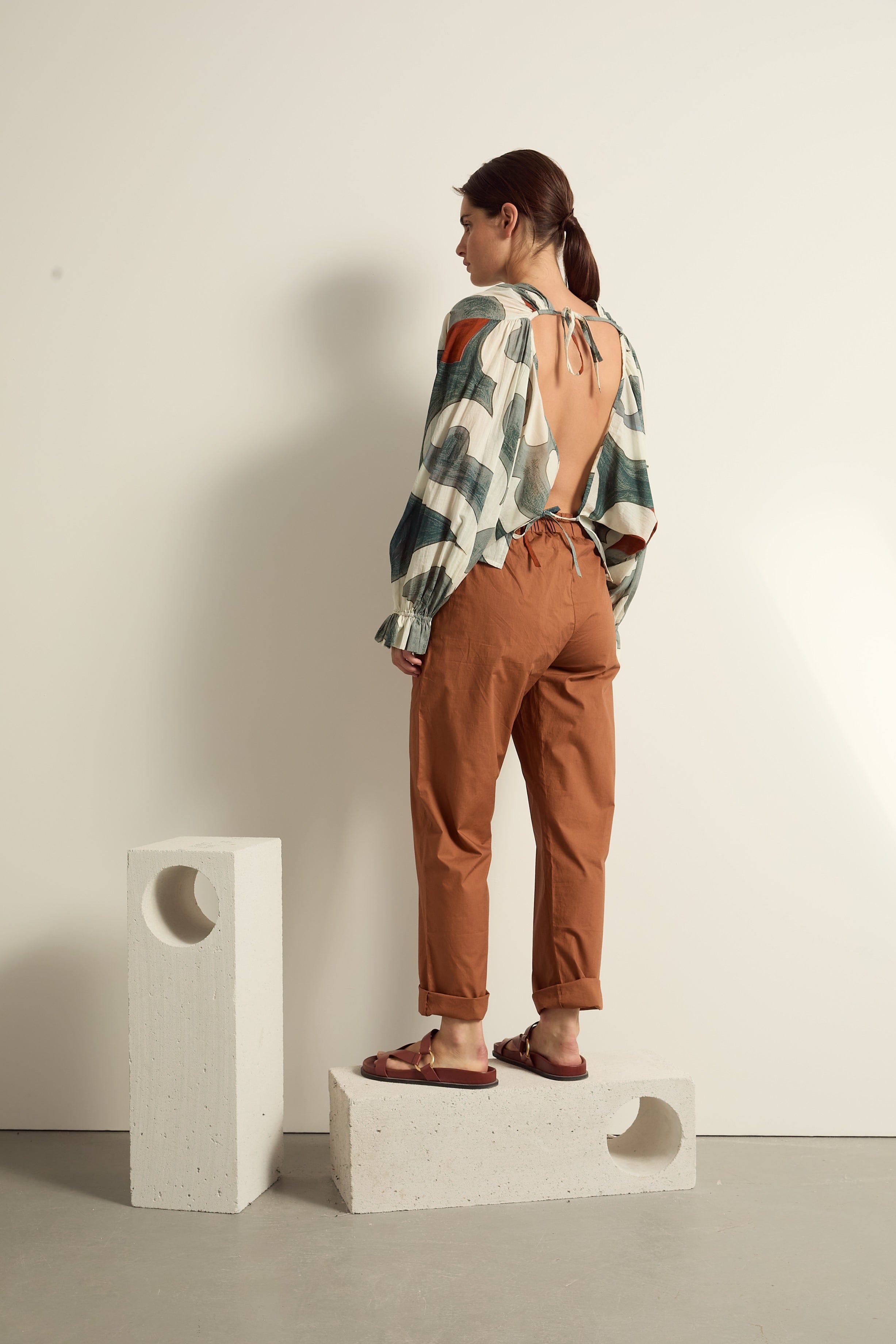 PANTALON ANGIE POP - HAVANE BROWN