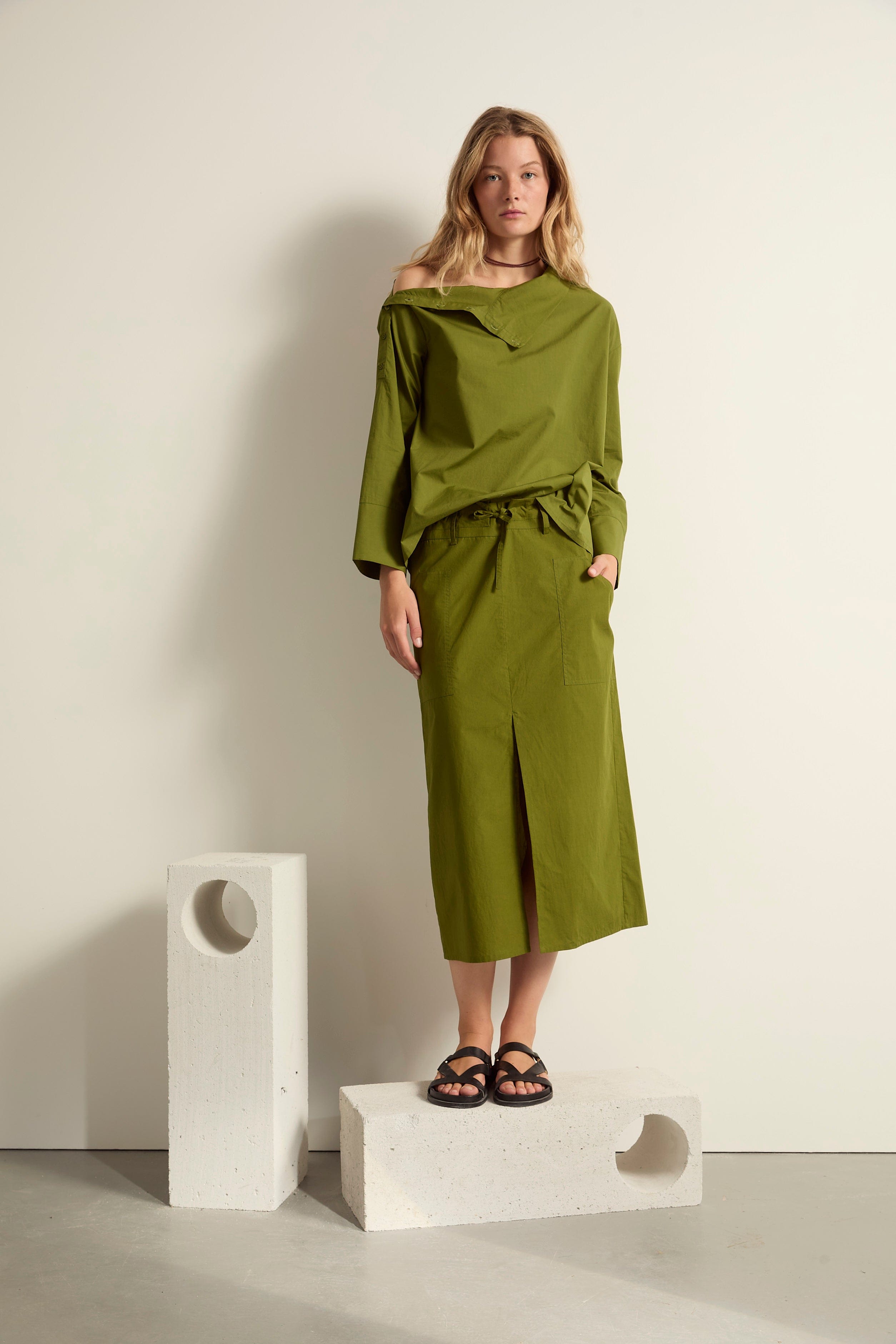 BLOUSE CHRIS - GREEN TEA