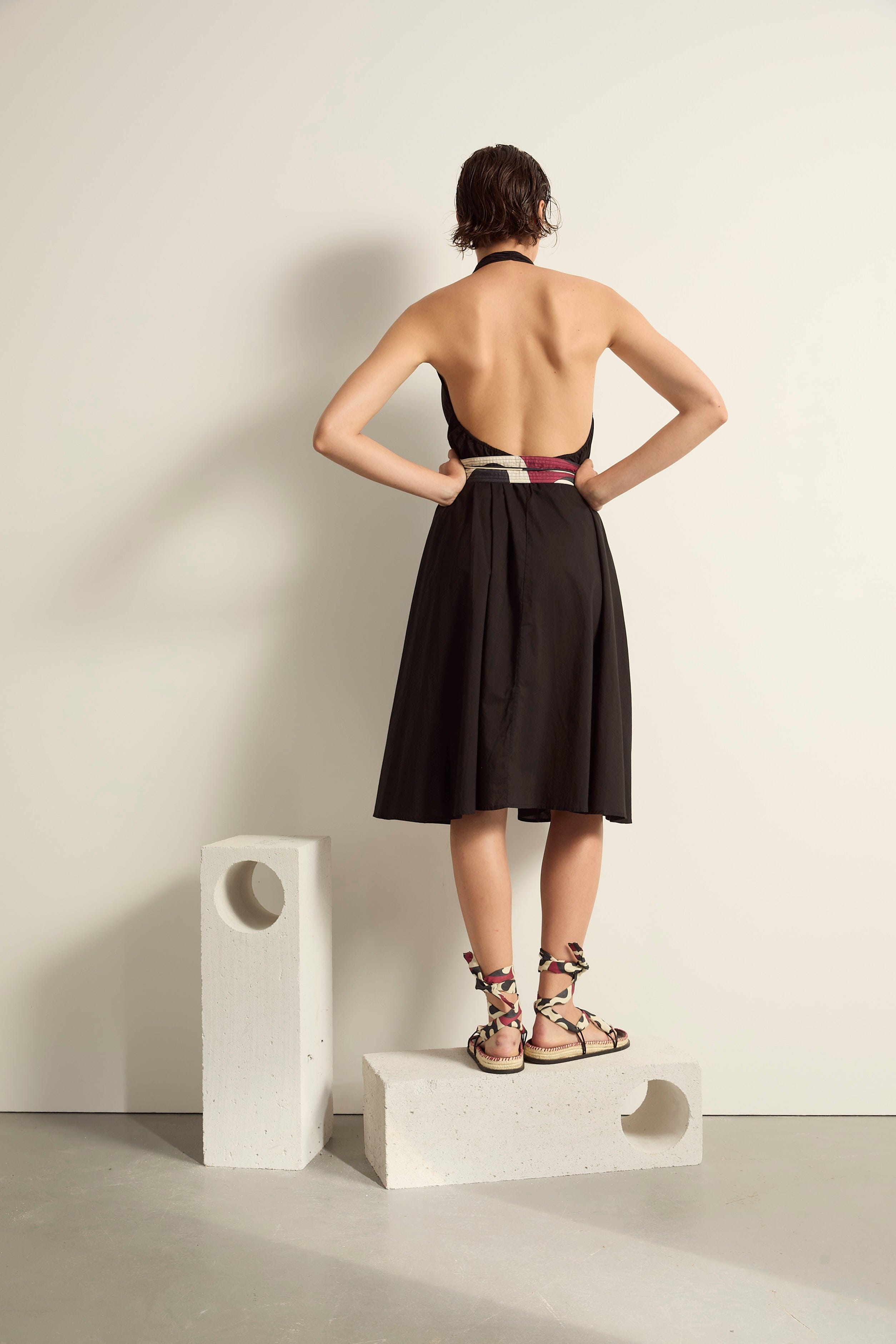 ROBE PARÉO MALIN MI-LONG ALINE - ARDOISE