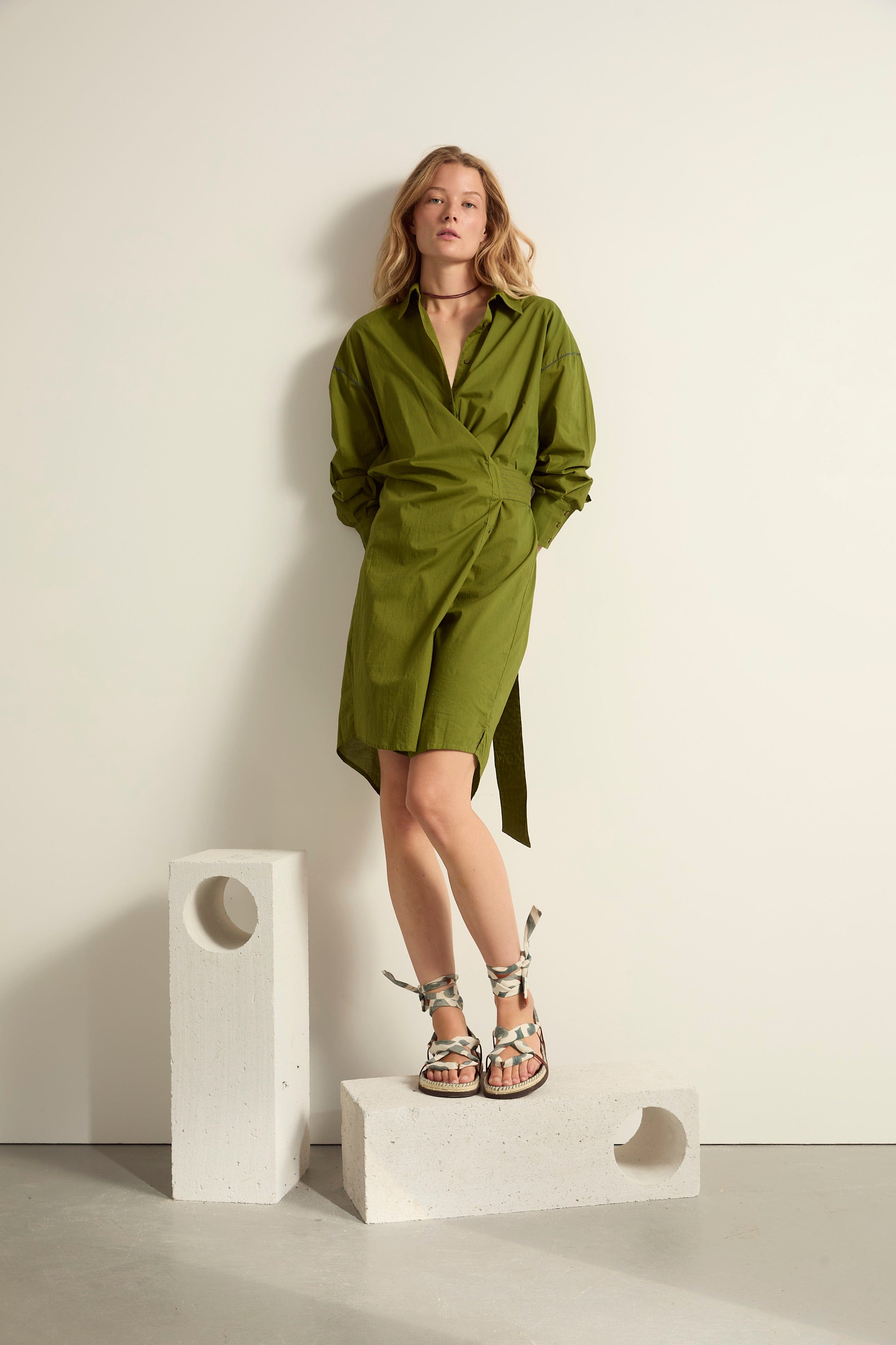 ROBE LILY LONG - ARDOISE