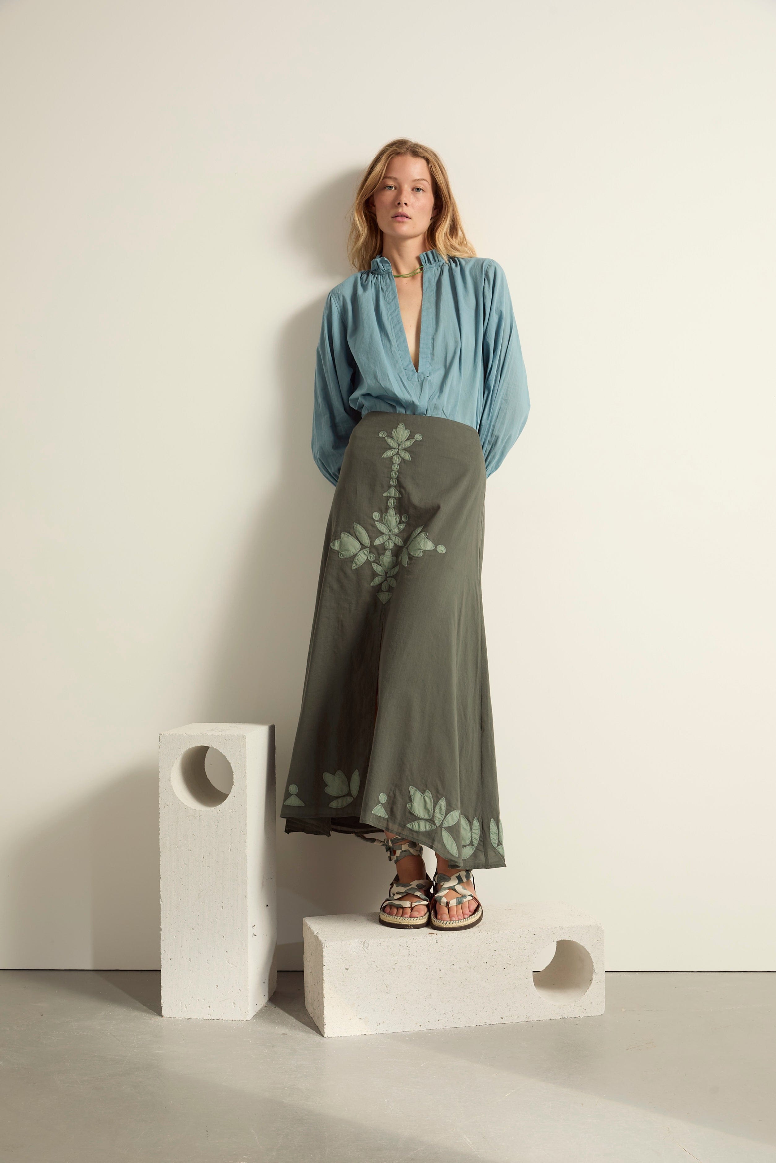 BLOUSE SAPHO - MINERAL BLUE