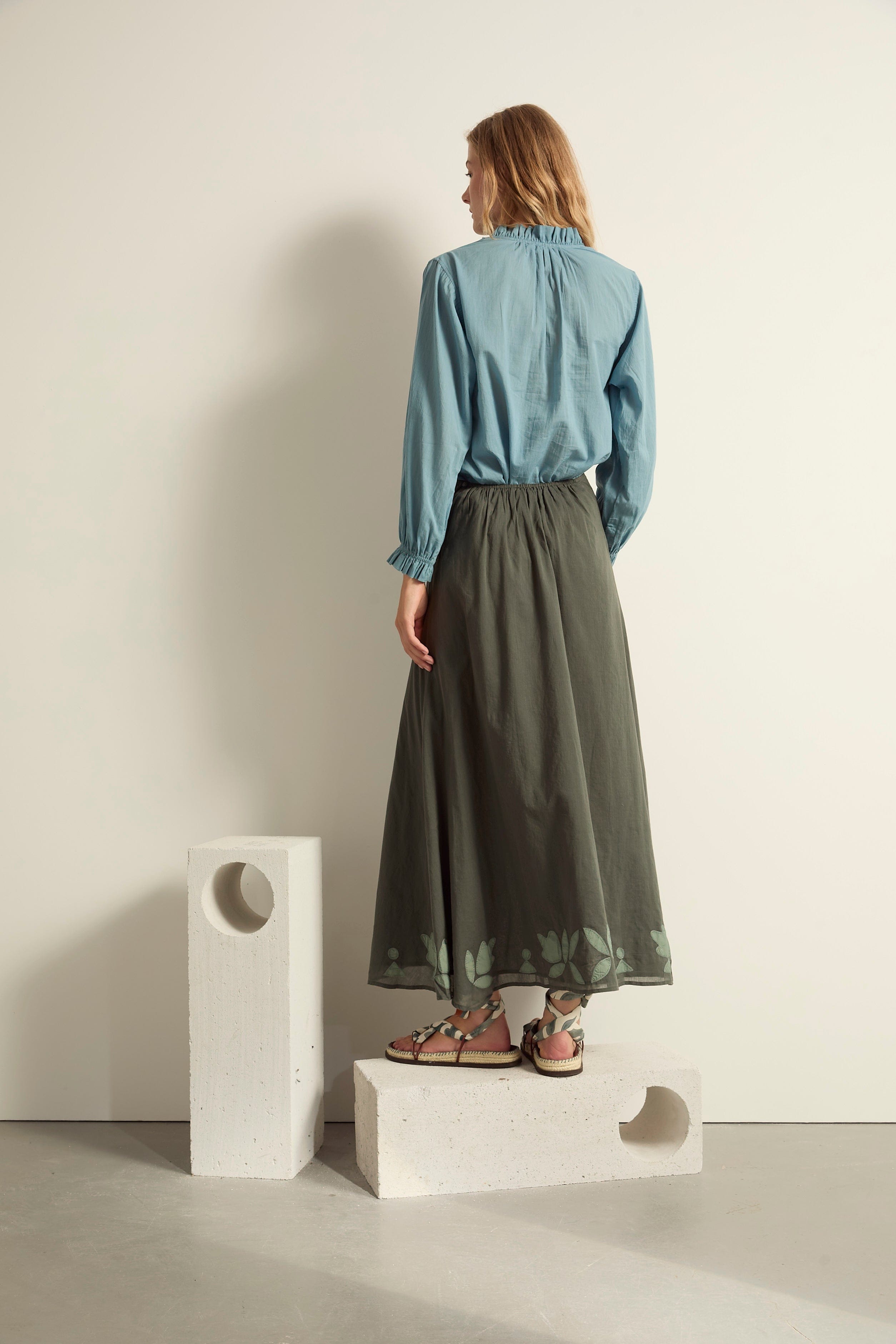 BLOUSE SAPHO - MINERAL BLUE