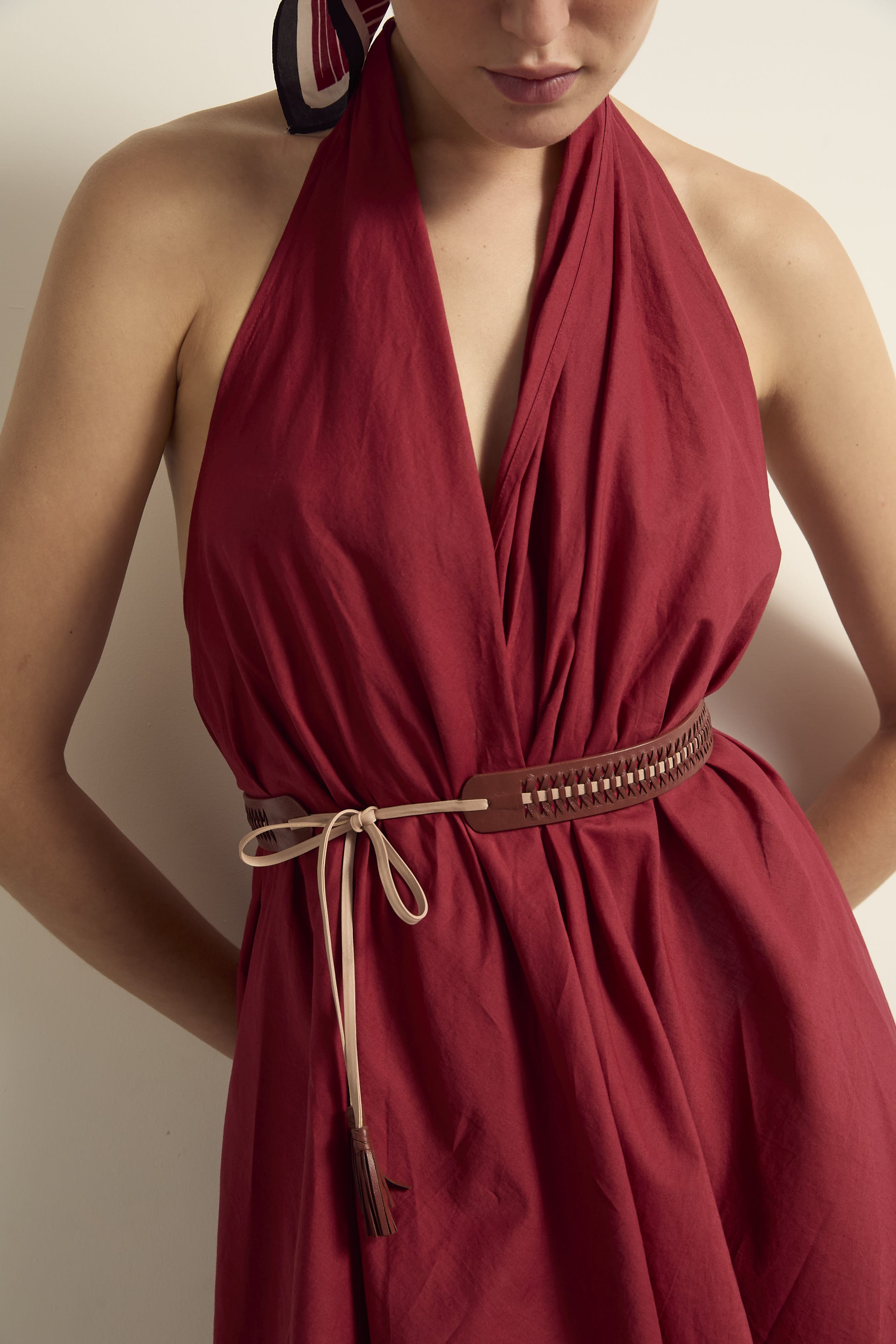 CEINTURE EN CUIR TRESSA - DUSTY PINK