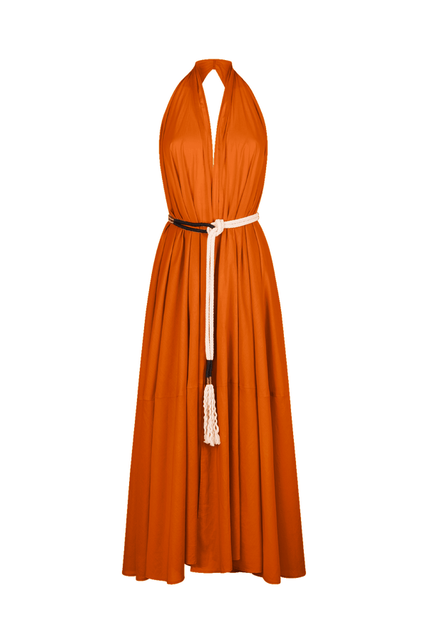 PAREO MALIN DRESS LONG ACACIA - APRICOT