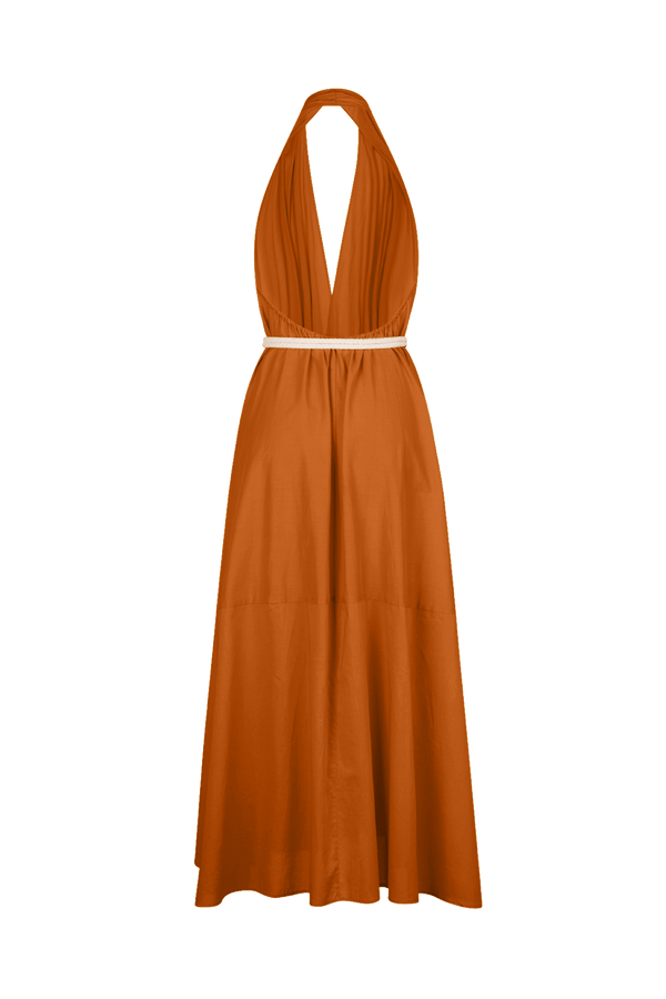 PAREO MALIN DRESS LONG ACACIA - APRICOT