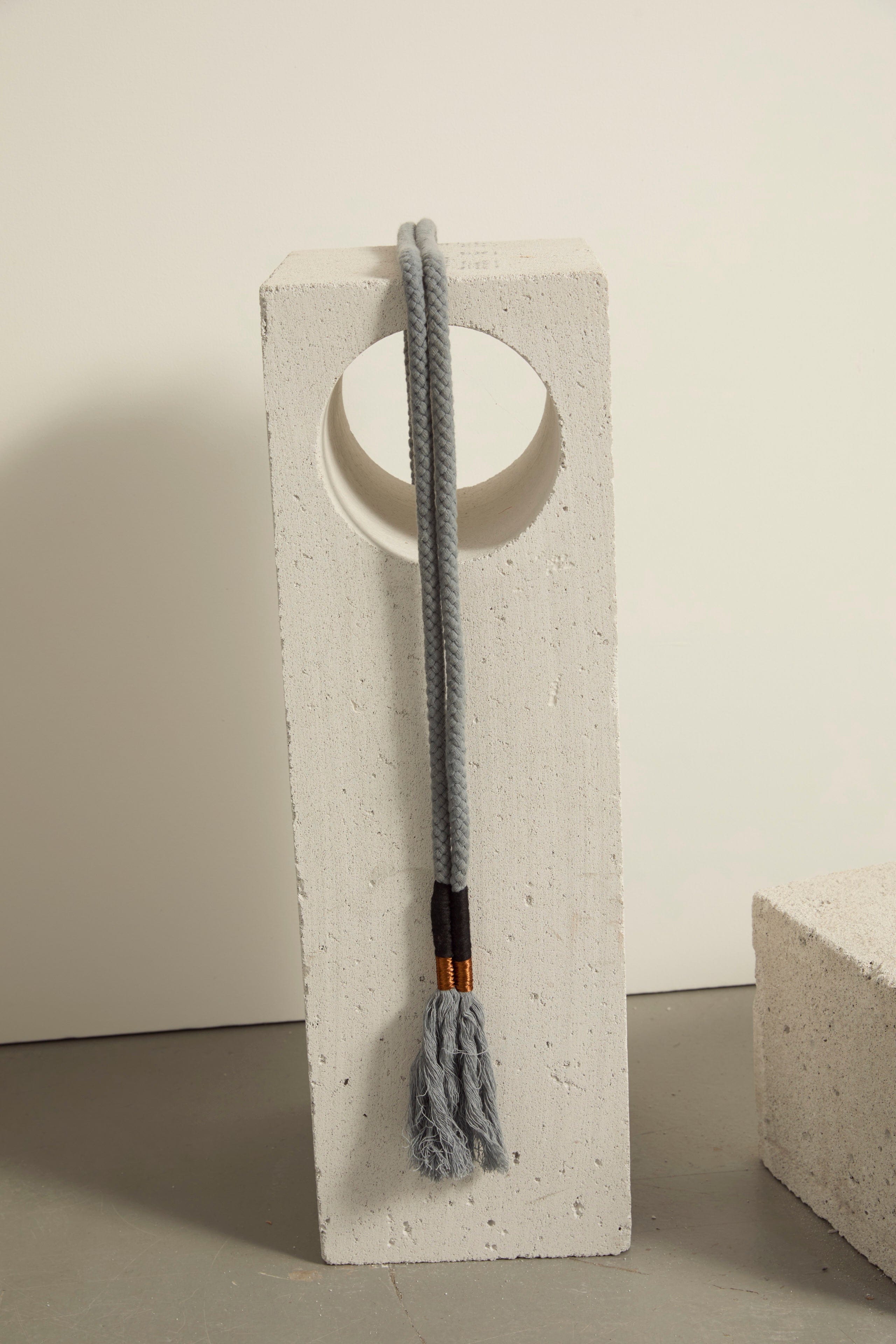 CEINTURE EN CORDE PATRIMONIO - MINERAL BLUE